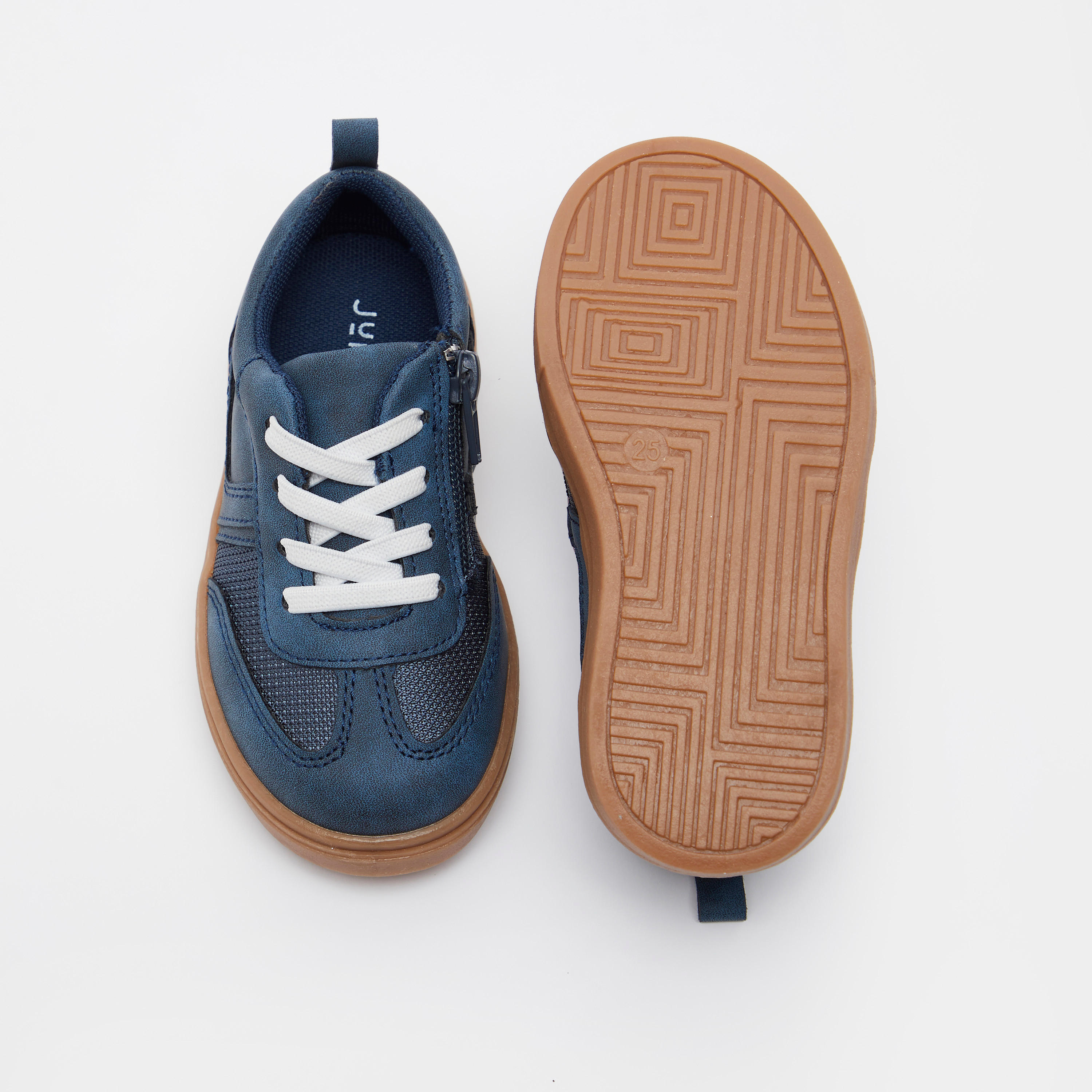Juniors Textured Lace-Up Sneakers-boys-shoes-sneakers-image-5