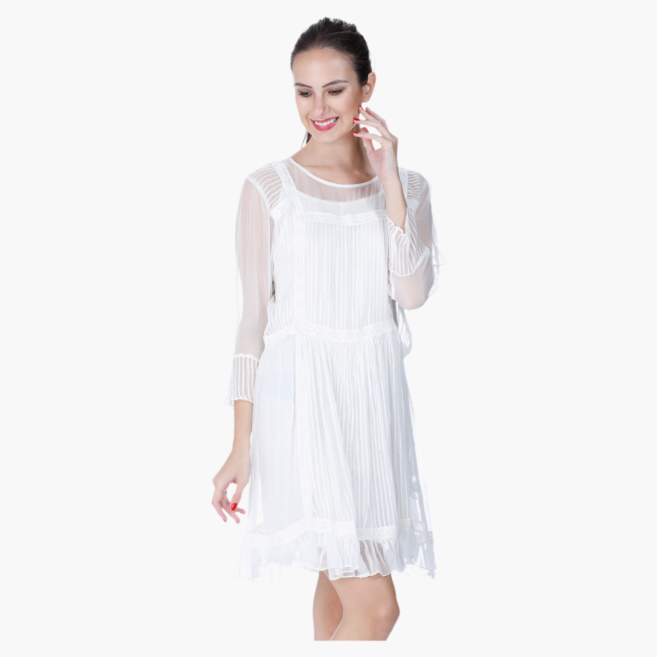 Lace-embellished Dress-women-clothing-dresses-image-1