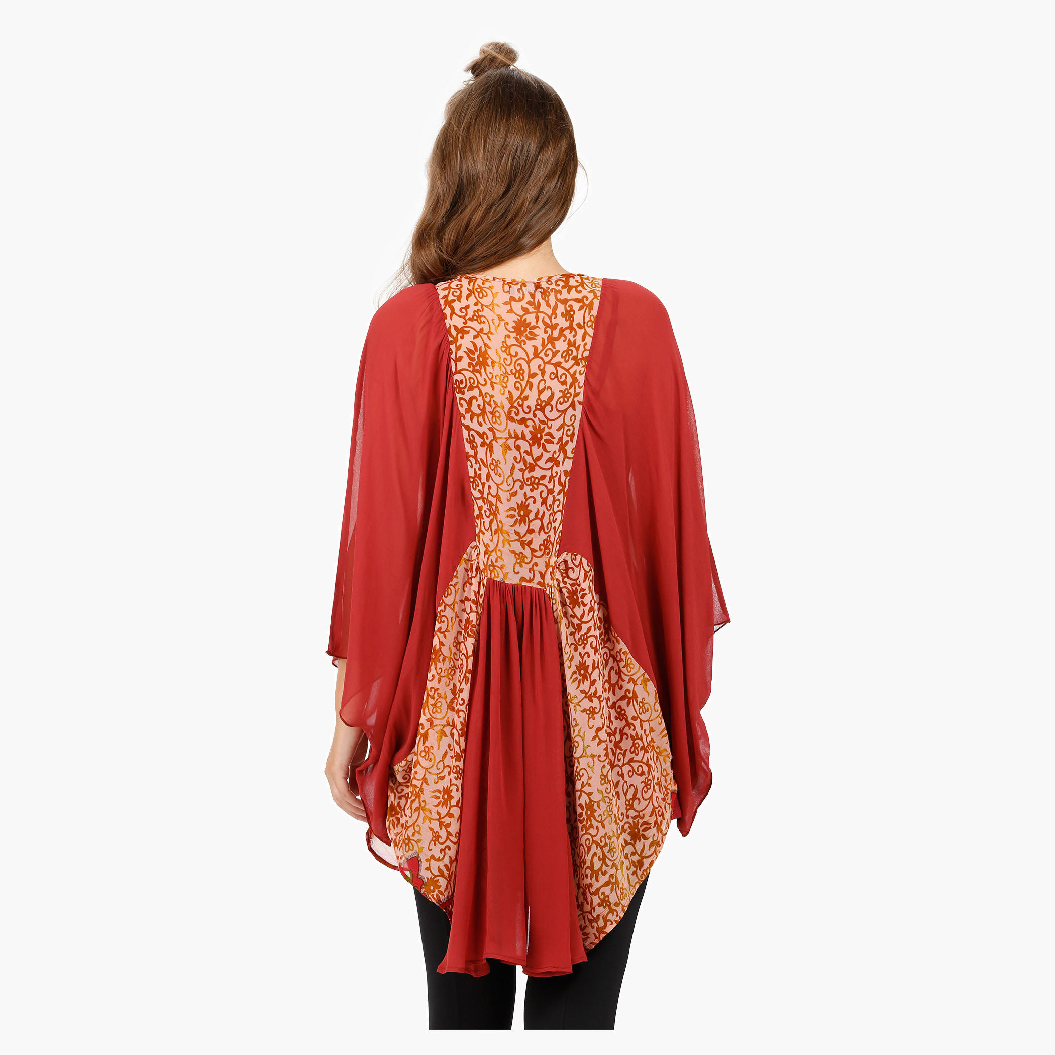 Printed Tunic with Scoop Neck and Long Sleeves-women-clothing-shirtsandblouses-blouses-image-2