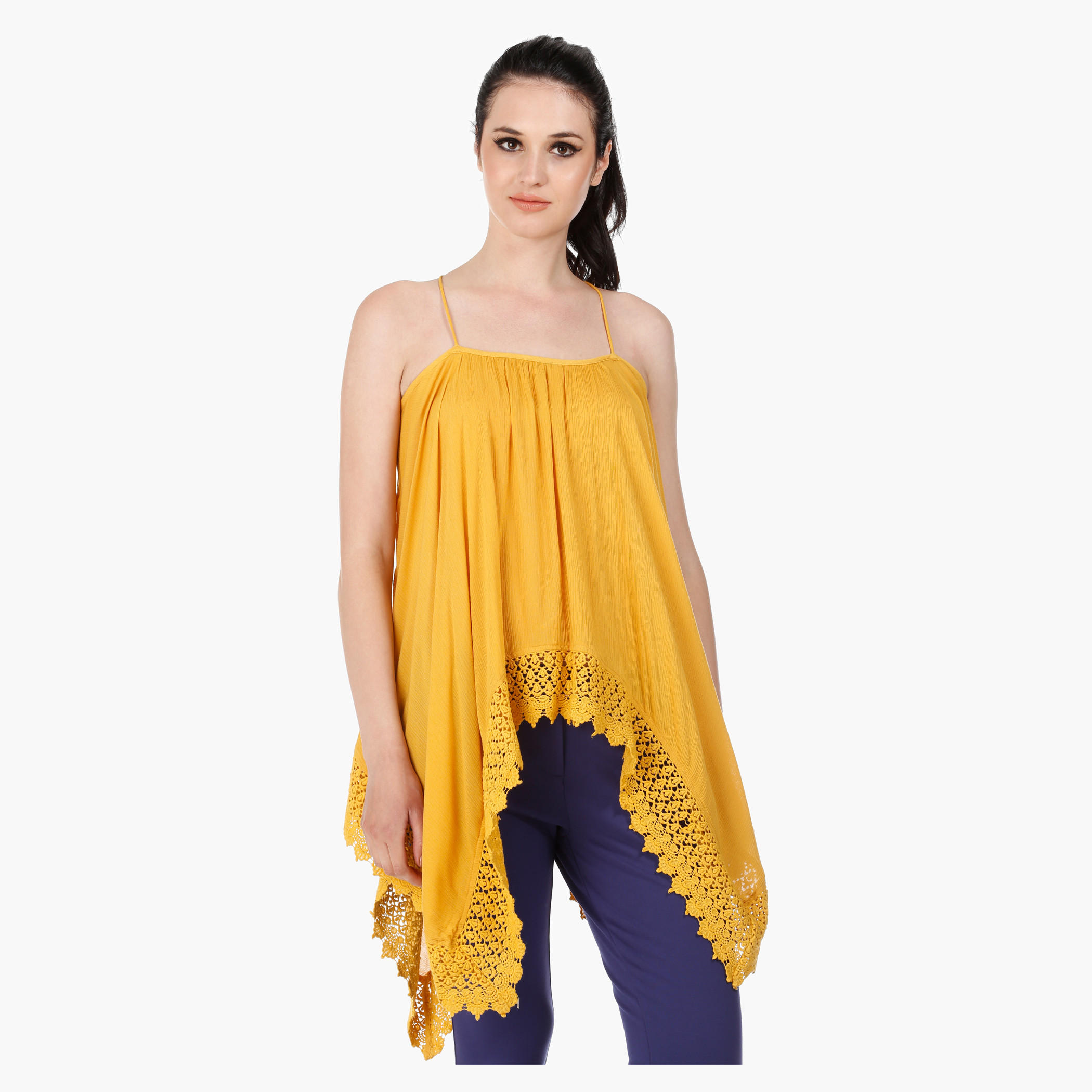 Scarf Shape Blouse with Square Neck and Straps in Regular Fit-women-clothing-shirtsandblouses-blouses-image-1