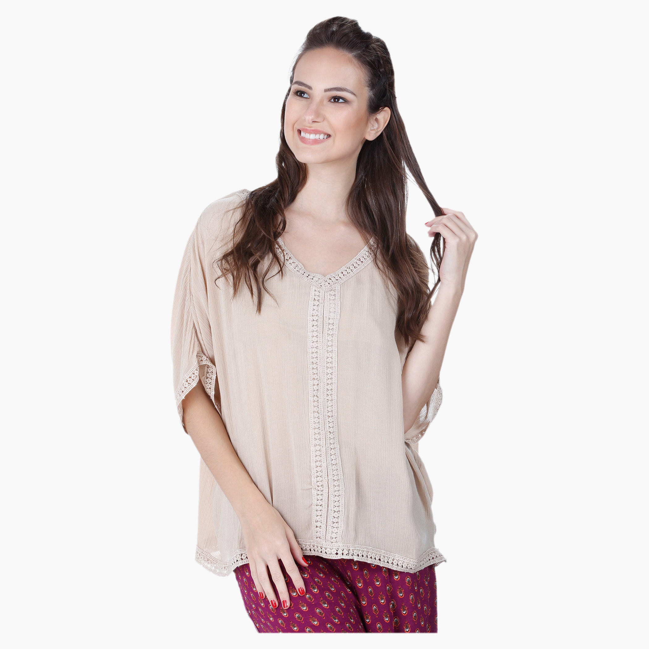 V-Neck Long-Sleeved Blouse-women-clothing-shirtsandblouses-blouses-image-5