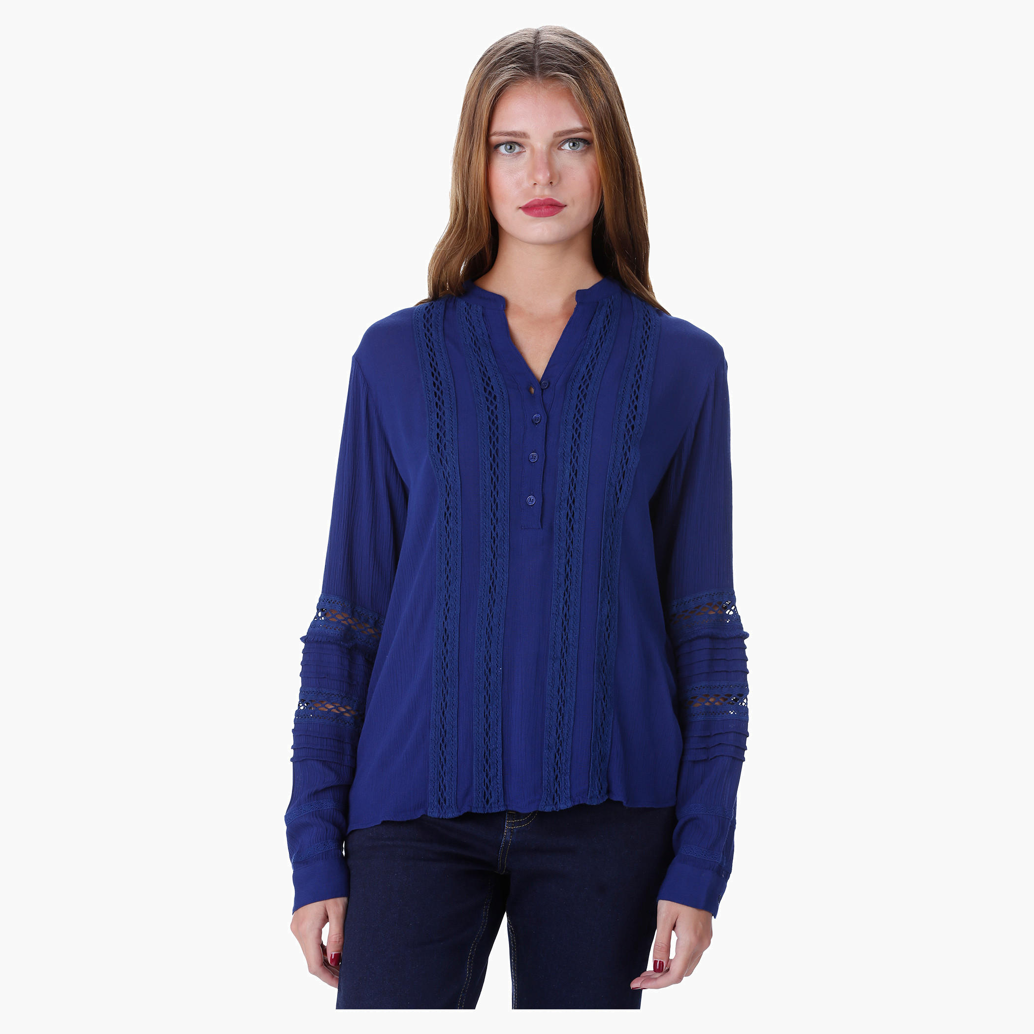 Solid Colour Top-women-clothing-shirtsandblouses-blouses-image-1