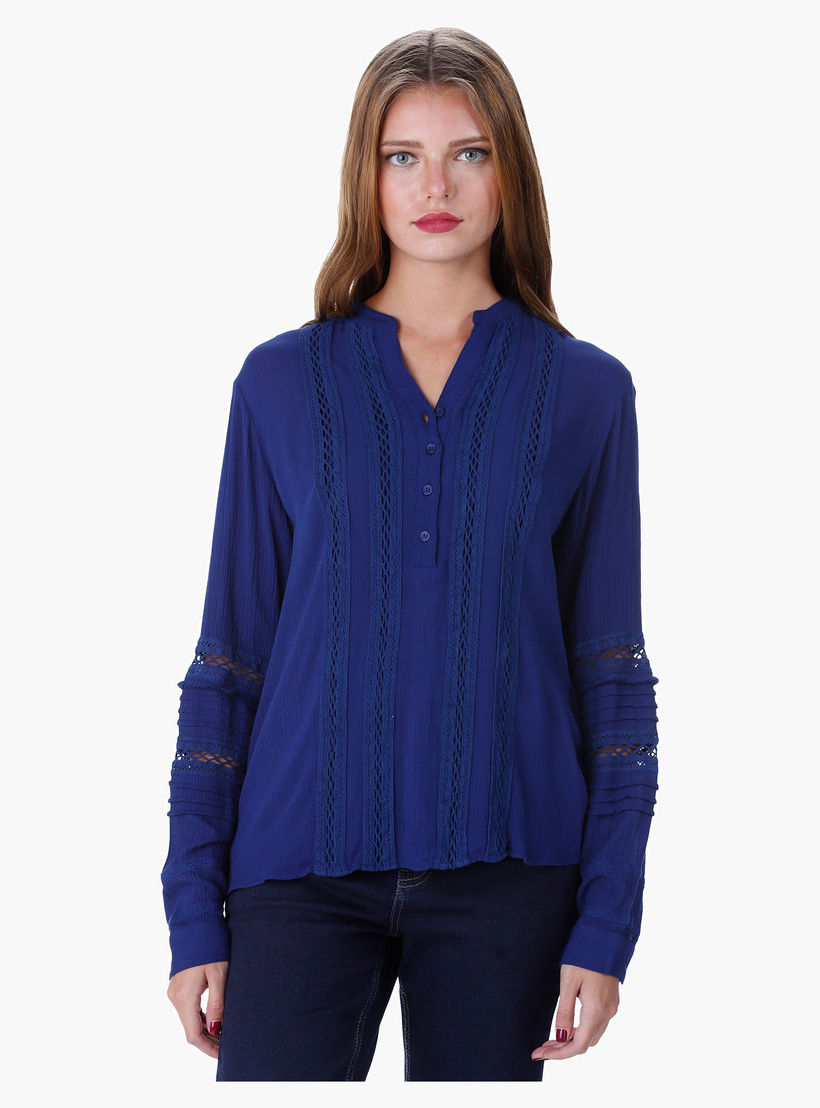 Solid Colour Top-women-clothing-shirtsandblouses-blouses-image-1