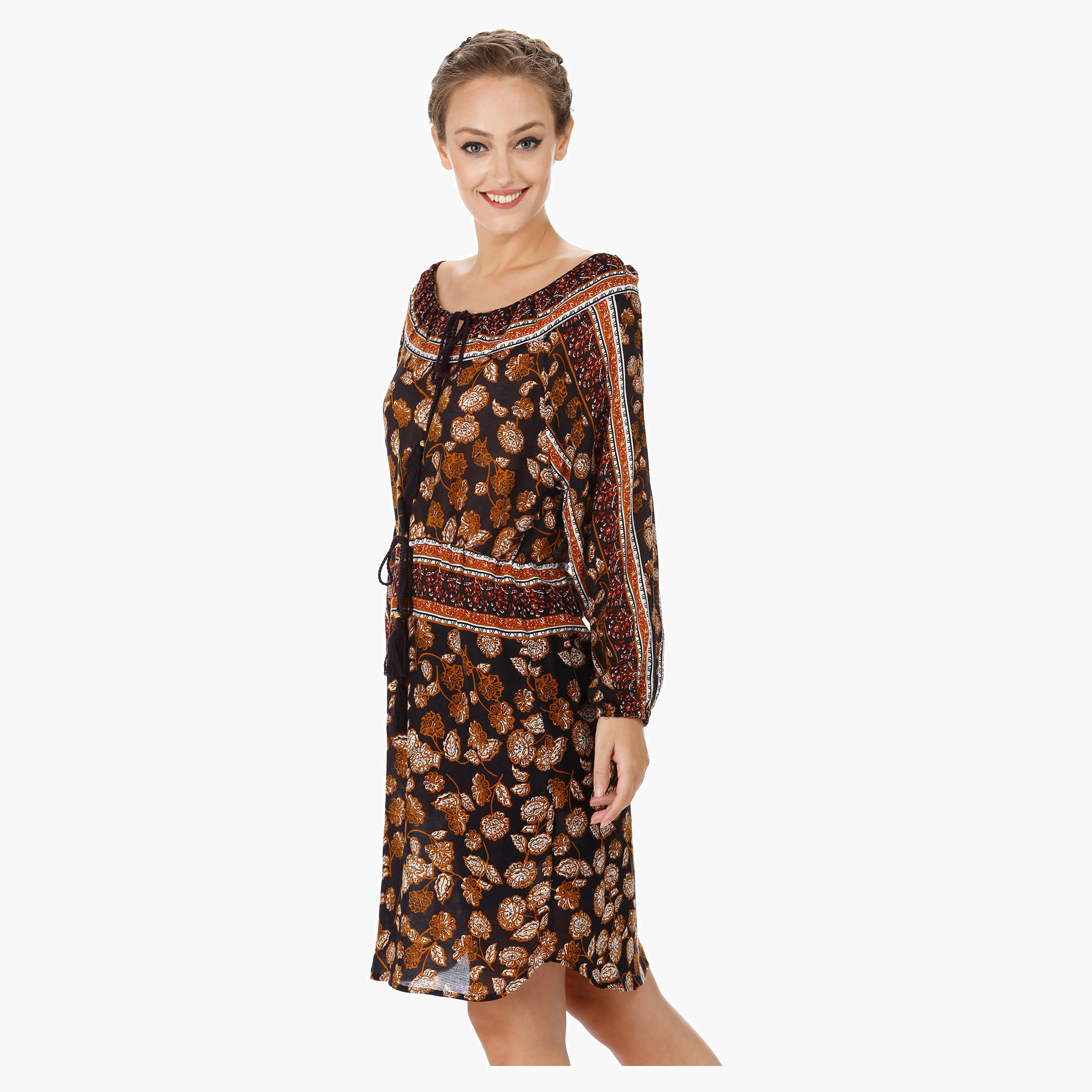 Printed Off-shoulder Tunic Dress-women-clothing-dresses-image-3