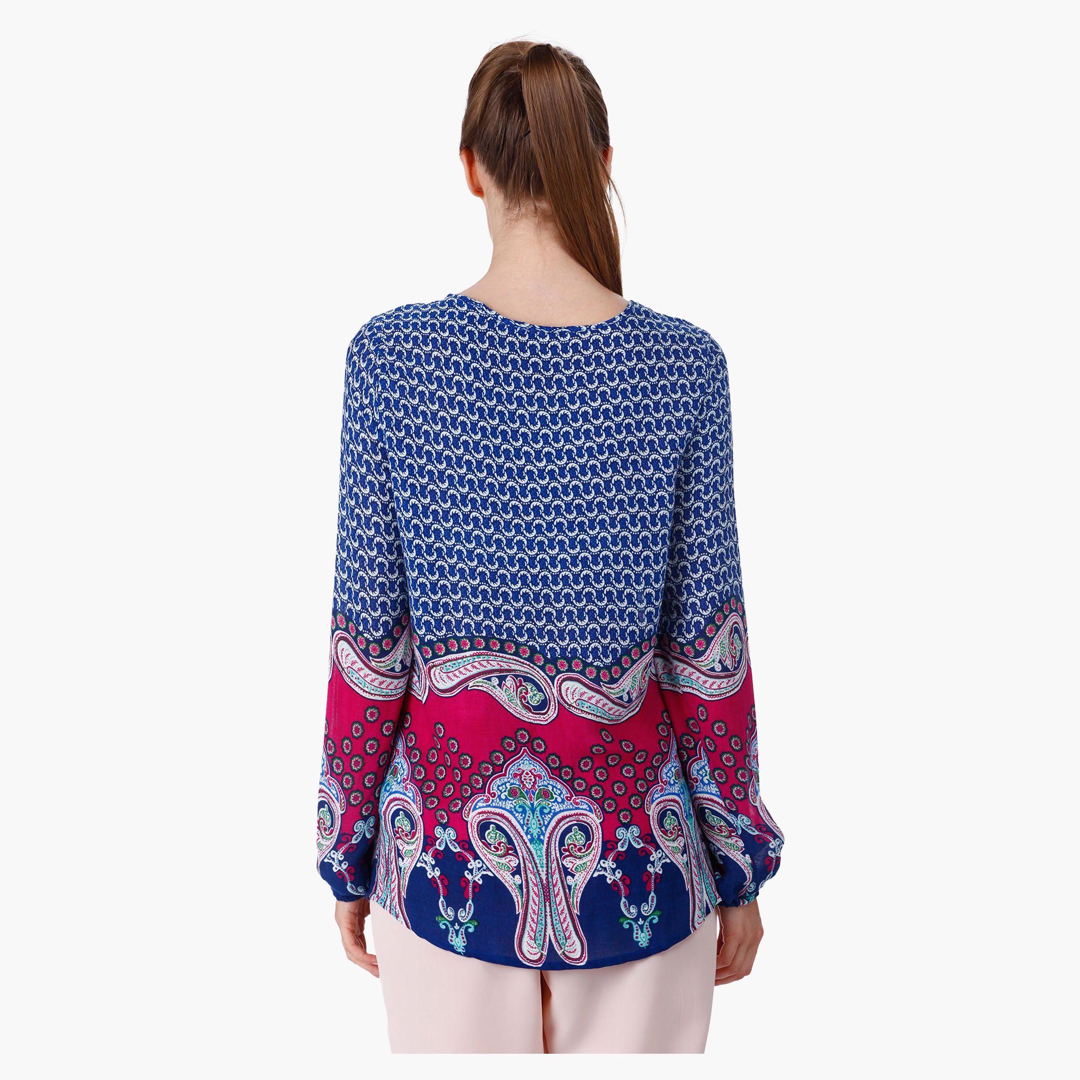 Paisley Print Top with Long Sleeves-women-clothing-shirtsandblouses-blouses-image-2
