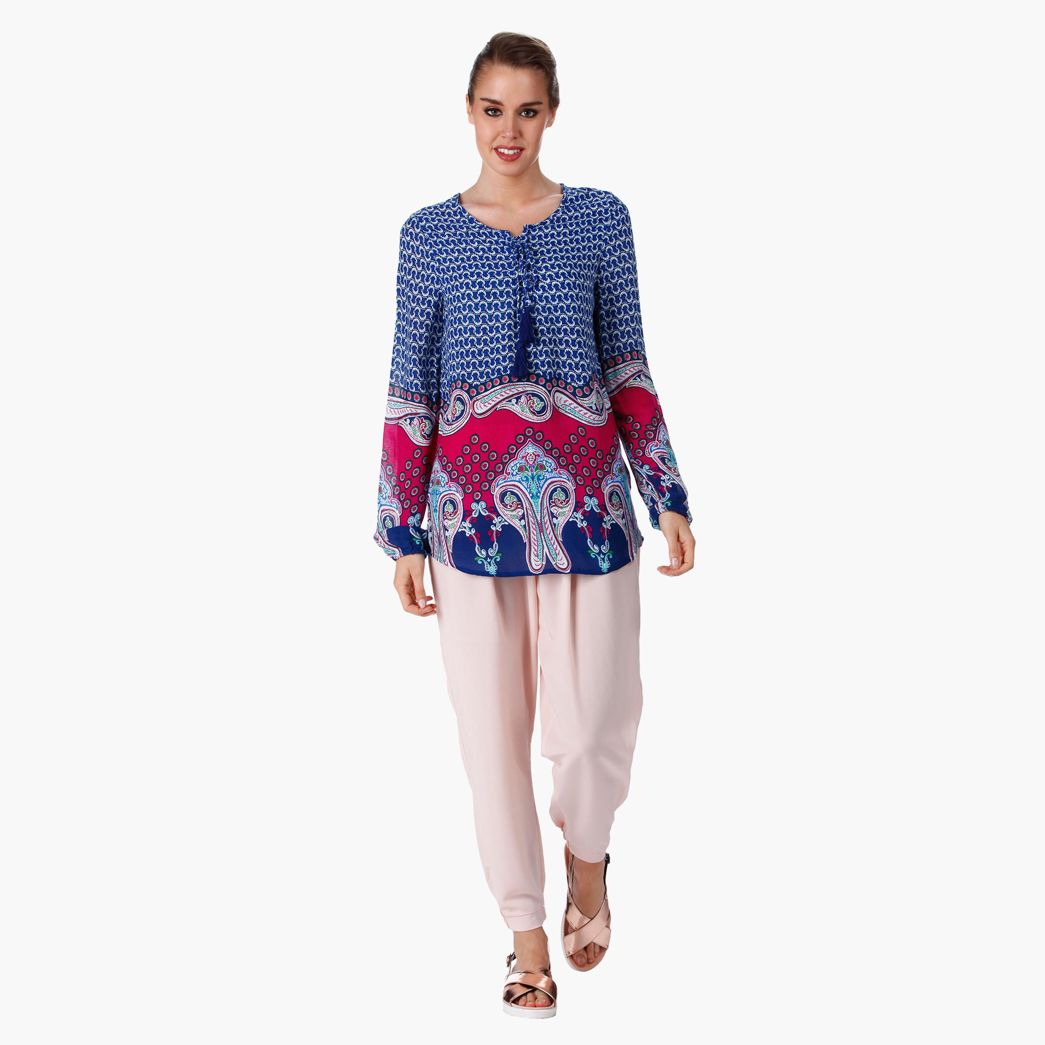 Paisley Print Top with Long Sleeves-women-clothing-shirtsandblouses-blouses-image-5