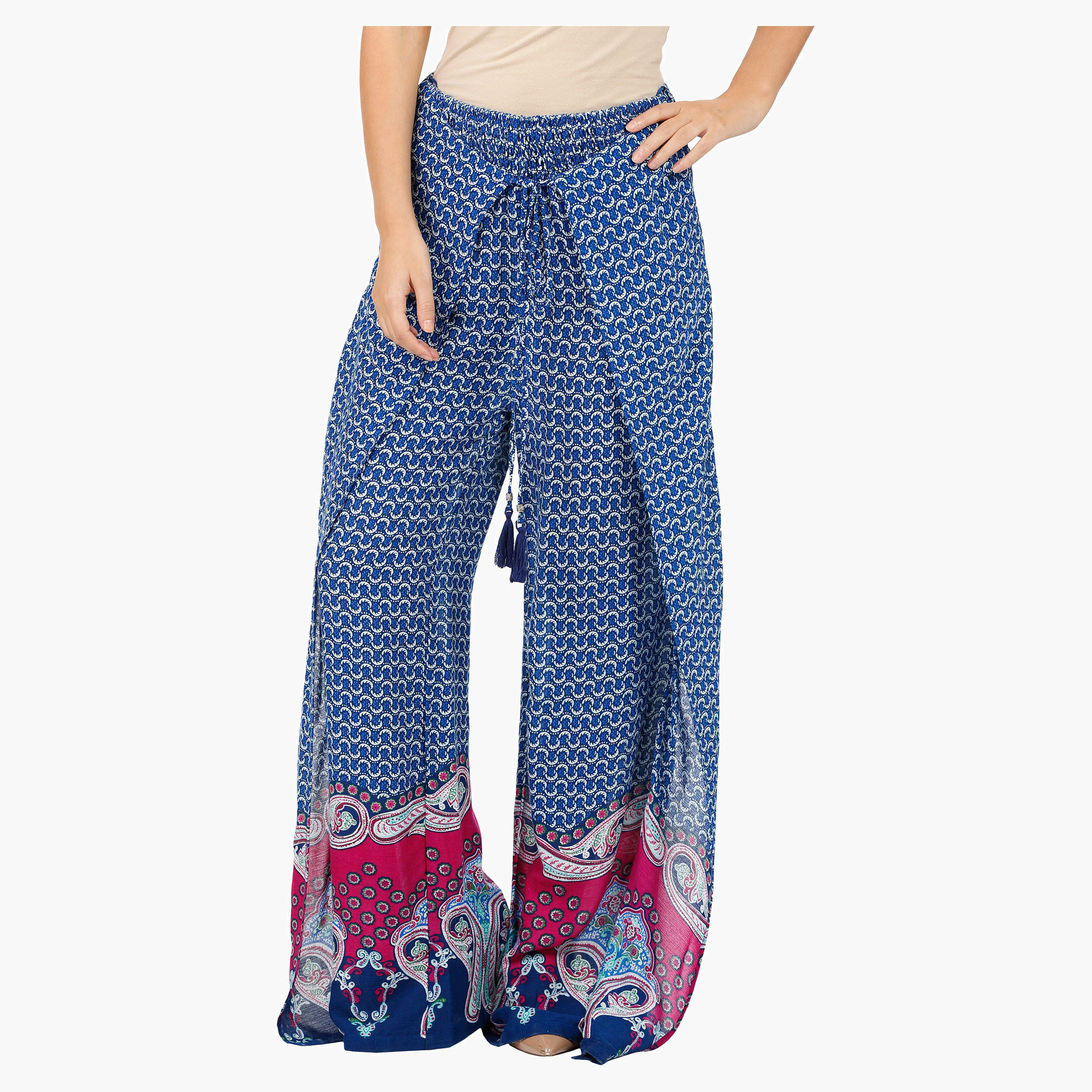 Printed Wrap with Skirt Palazzo-women-clothing-bottoms-trousers-image-1