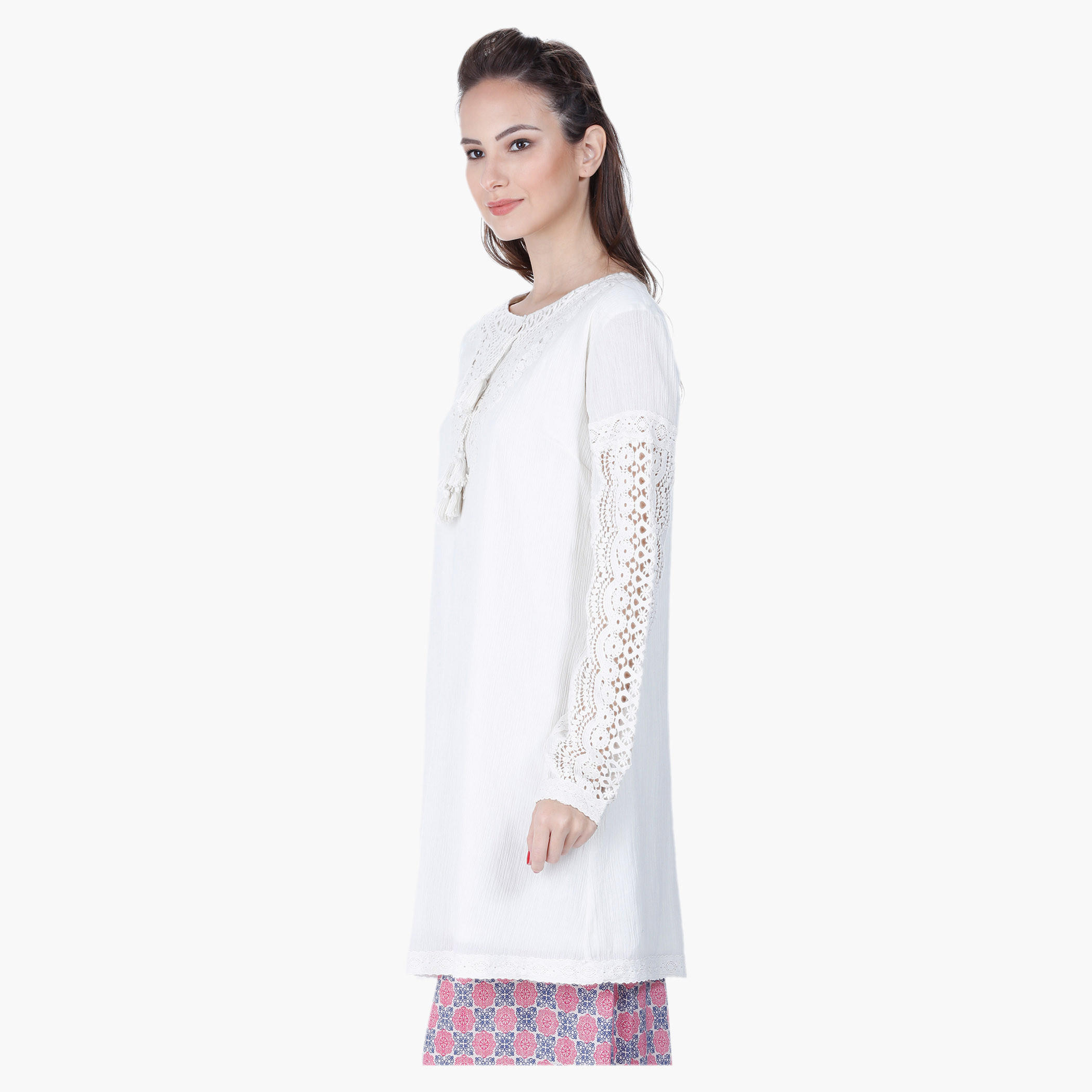 Crochet-embellished Tunic-women-clothing-shirtsandblouses-blouses-image-3