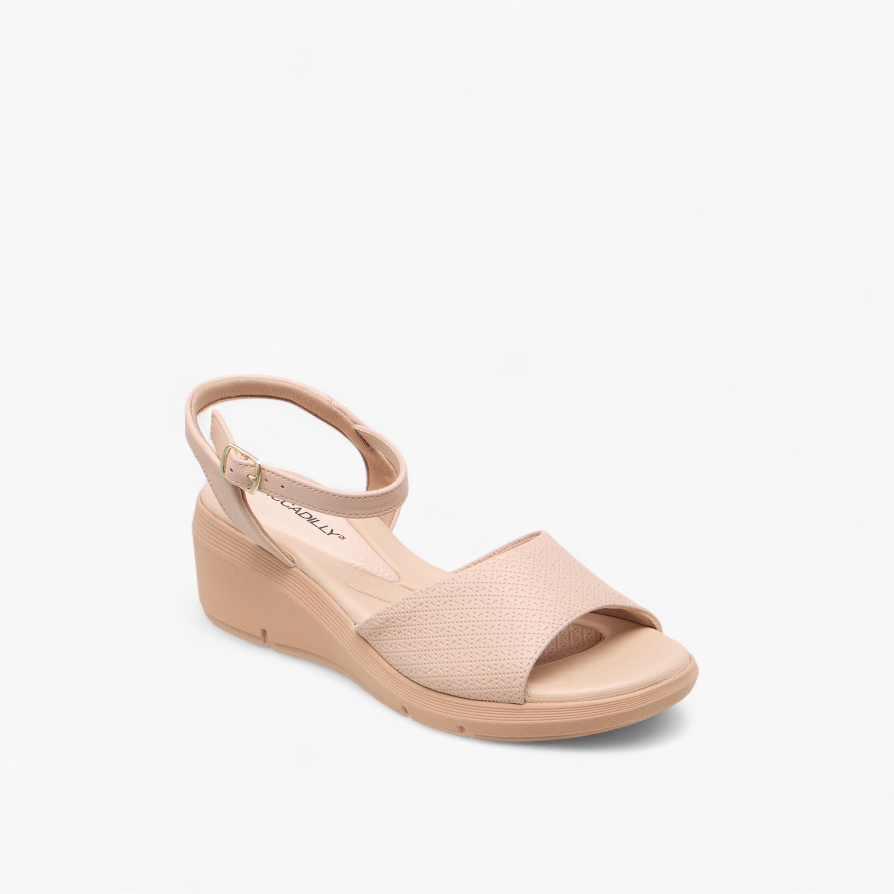 صندل مريح بارز الملمس بإبزيم إغلاق من بيكاديللي-women-shoes-sandals-heeled-image-2