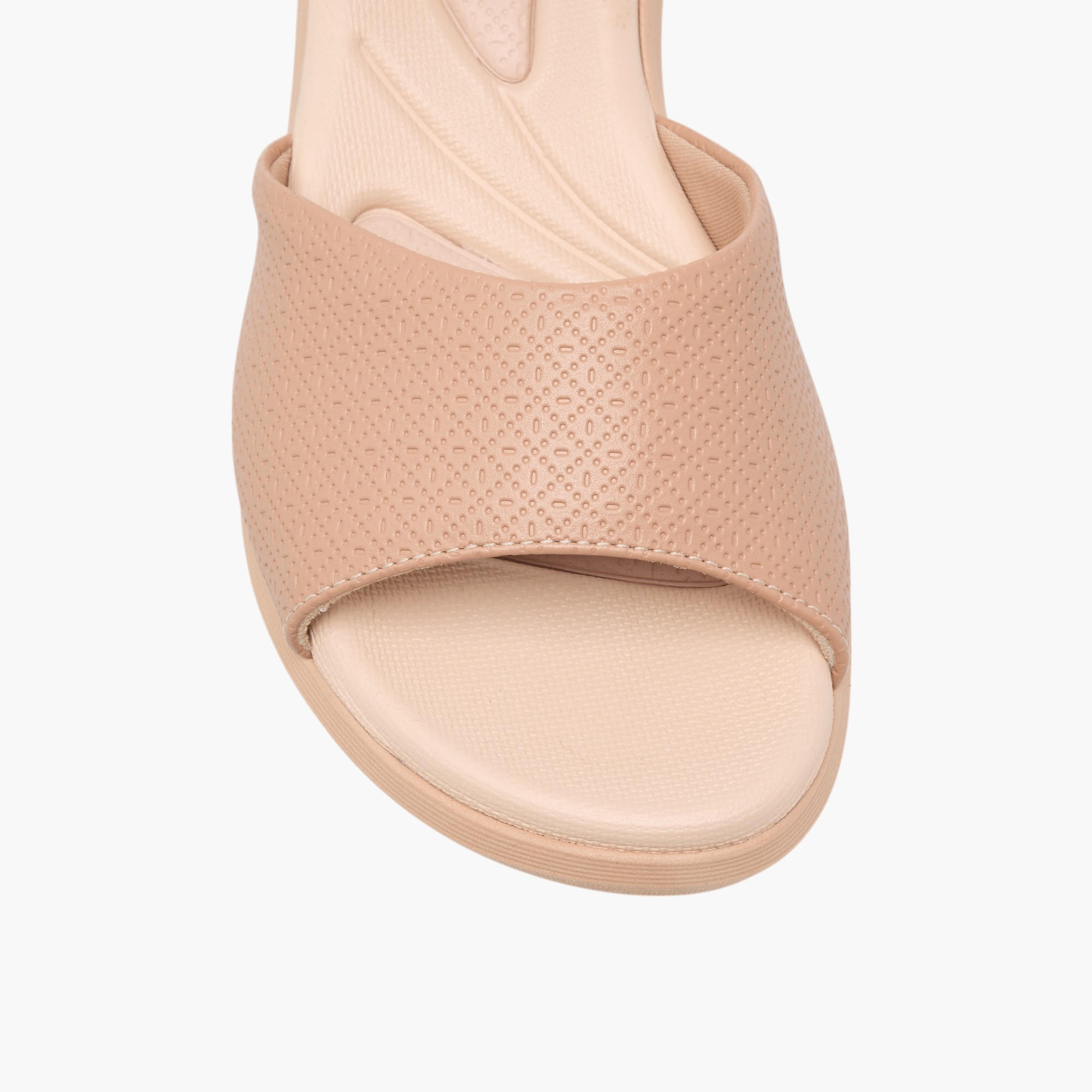 Piccadilly Textured Comfort Sandals with Buckle Closure-women-shoes-sandals-heeled-image-4
