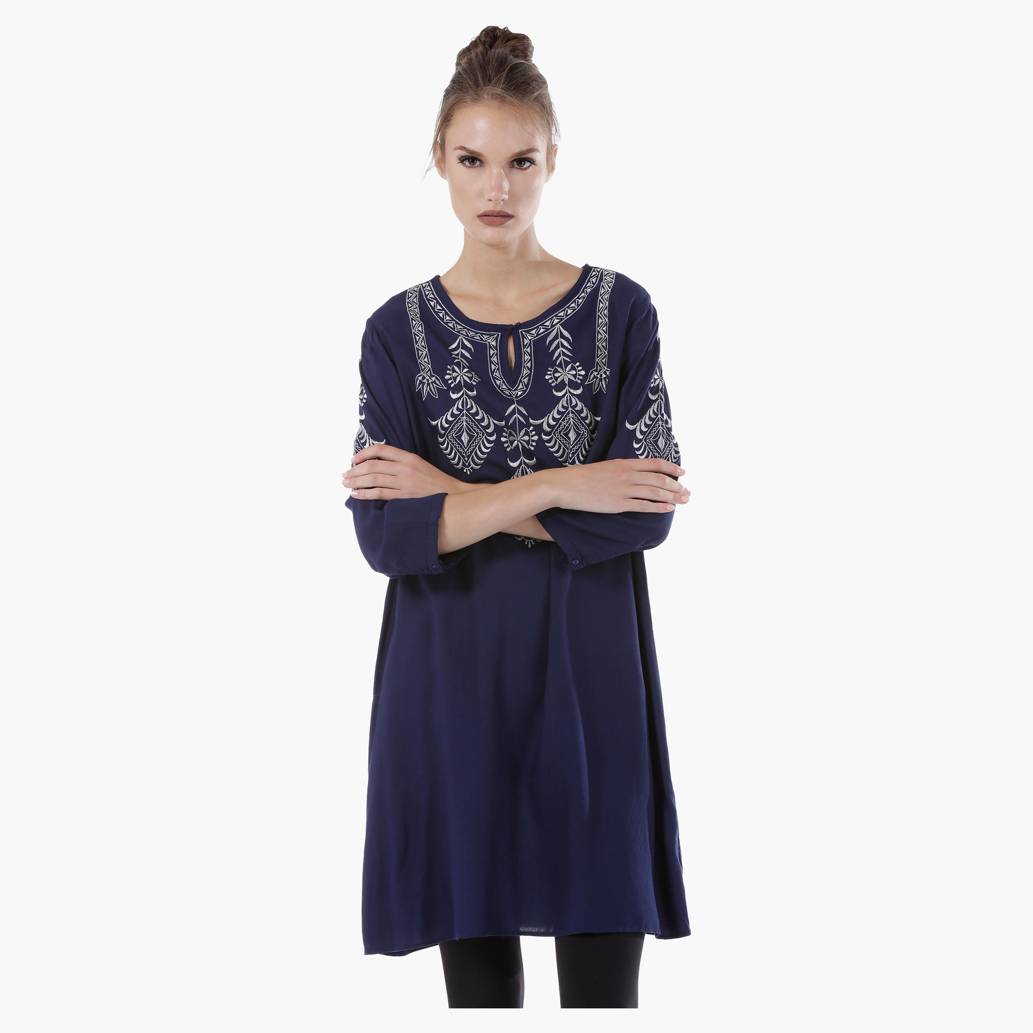 Embroidered Top with Long Sleeves-women-clothing-shirtsandblouses-blouses-image-1