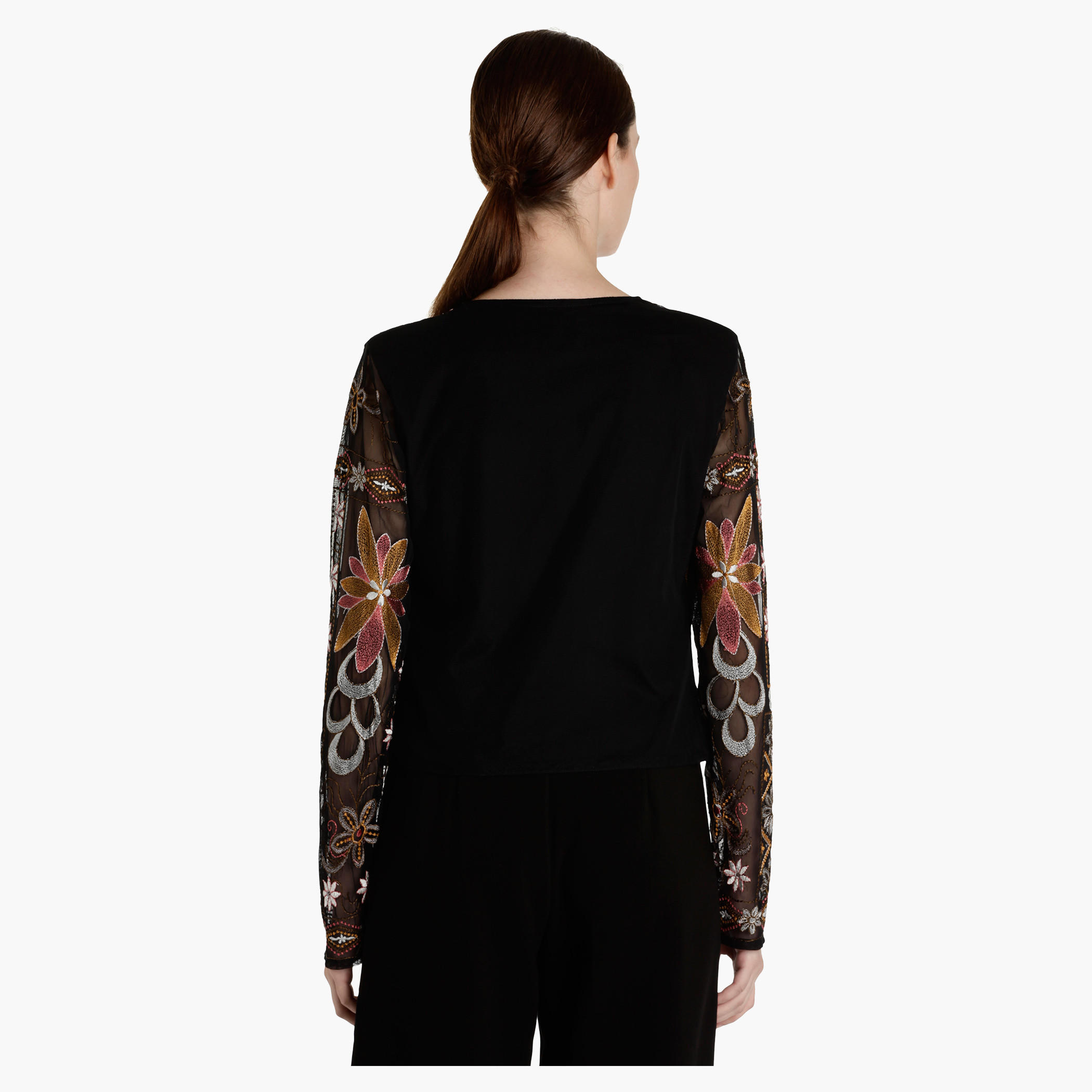 Embroidered Long Sleeves Jacket with Open Front-women-winterwear-coatsandjackets-jackets-image-2
