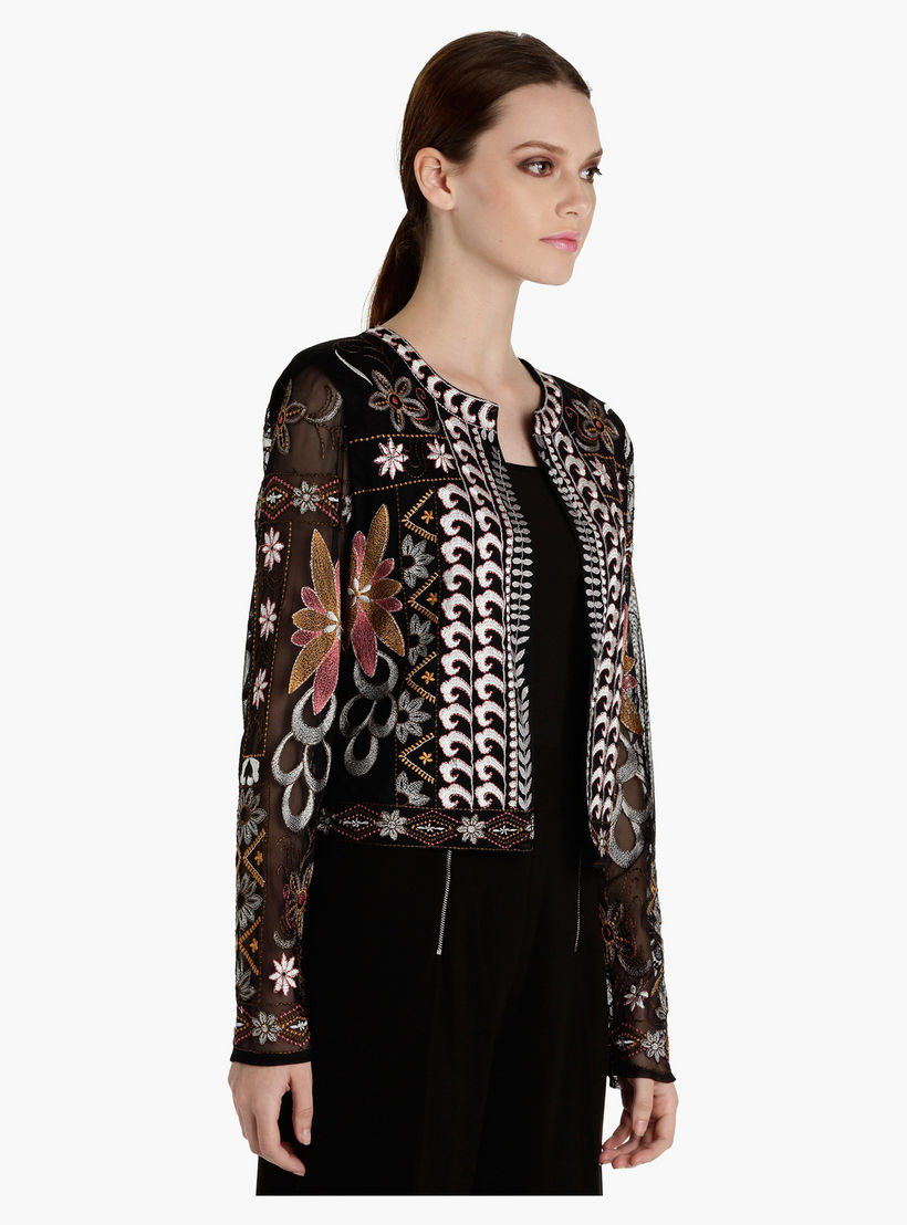 Embroidered Long Sleeves Jacket with Open Front-women-winterwear-coatsandjackets-jackets-image-3