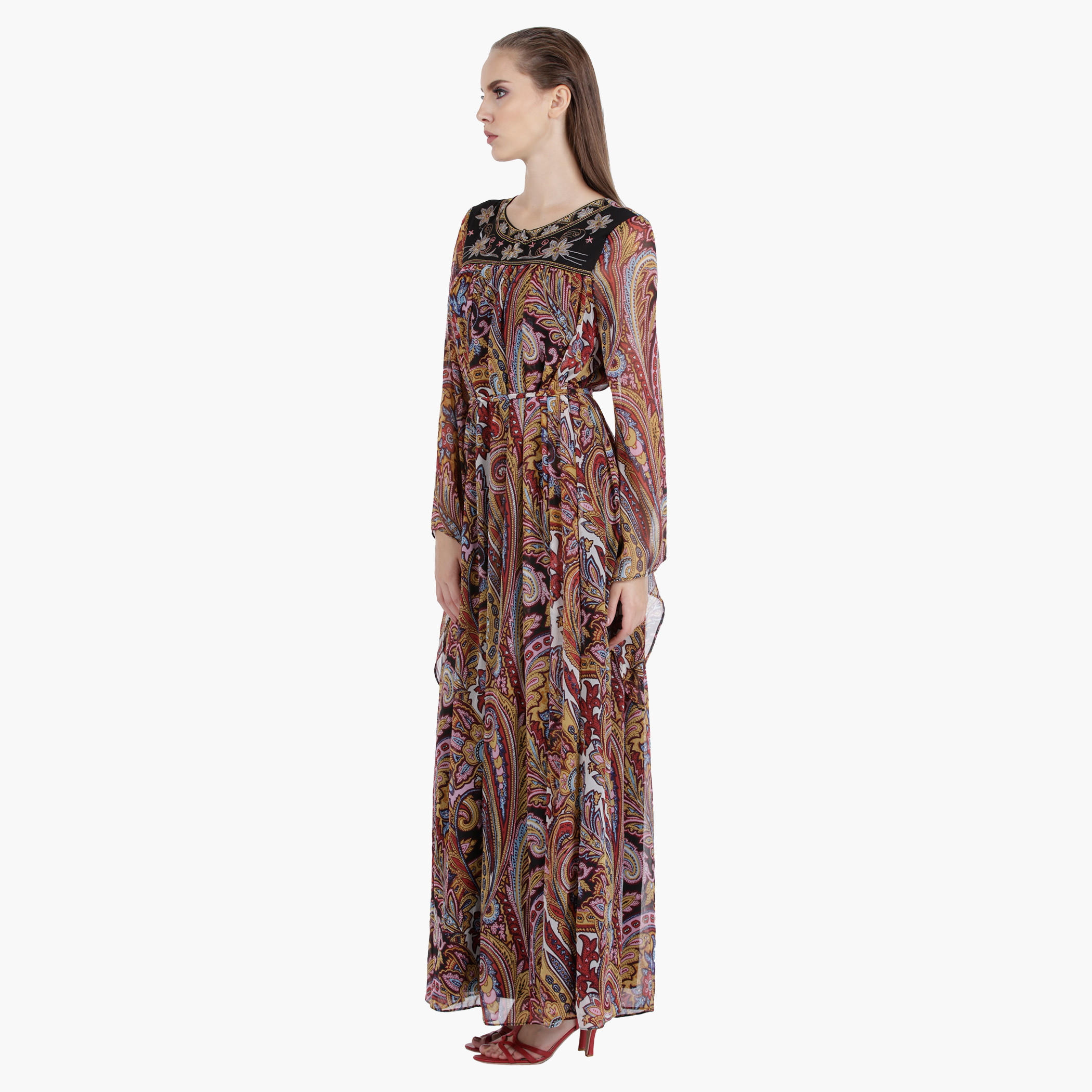 Printed Maxi Dress in Regular Fit-women-clothing-dresses-image-3