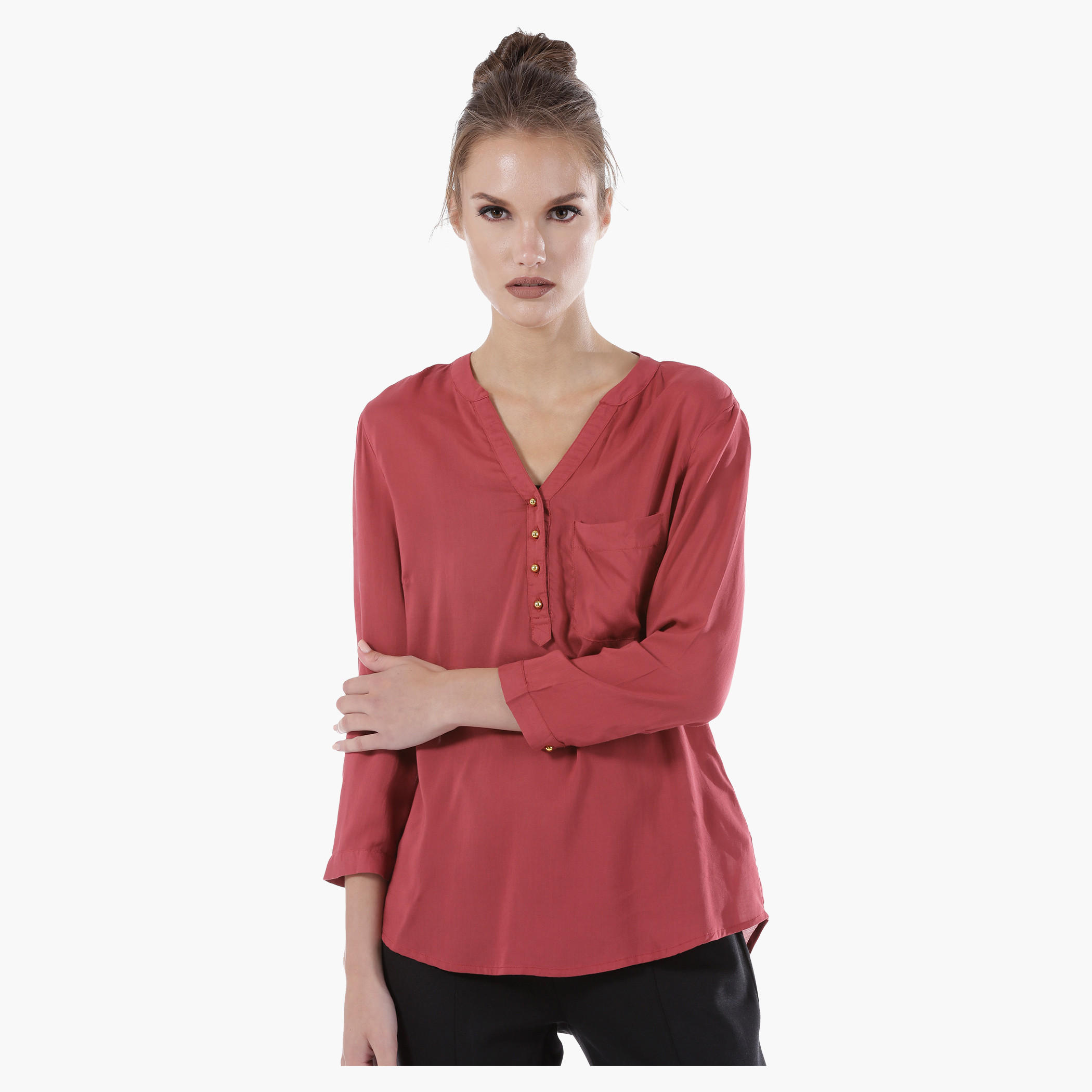 V-neck Long Sleeves Top-women-clothing-shirtsandblouses-blouses-image-6