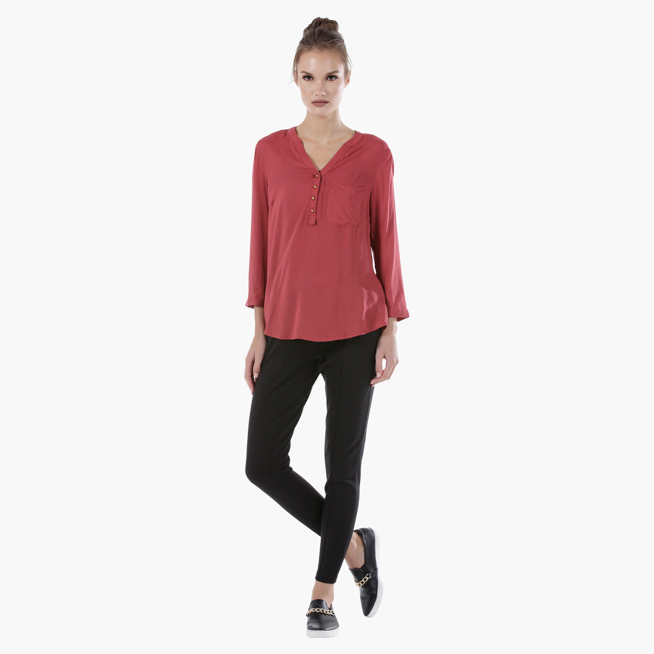 V-neck Long Sleeves Top-women-clothing-shirtsandblouses-blouses-image-10