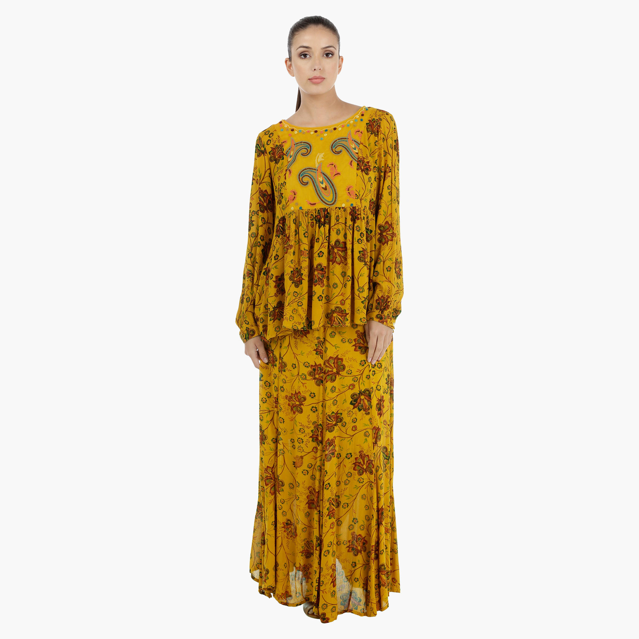 Floral Print Maxi Skirt-women-clothing-bottoms-skirts-image-1