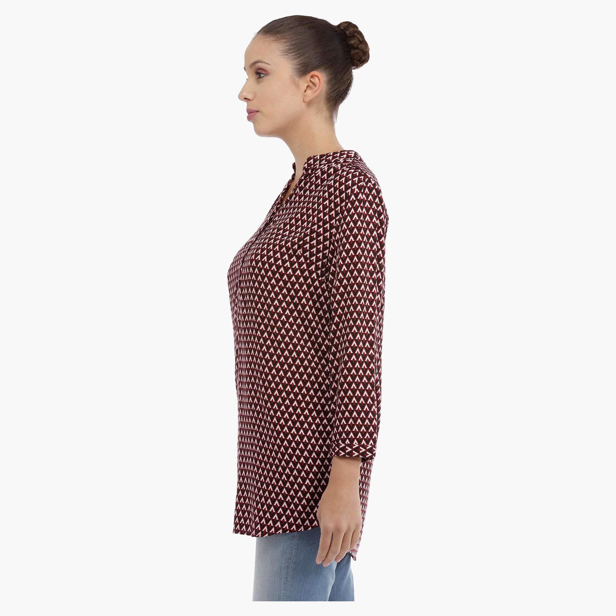 Printed Long Sleeves Top with V-Neck-women-clothing-shirtsandblouses-blouses-image-3
