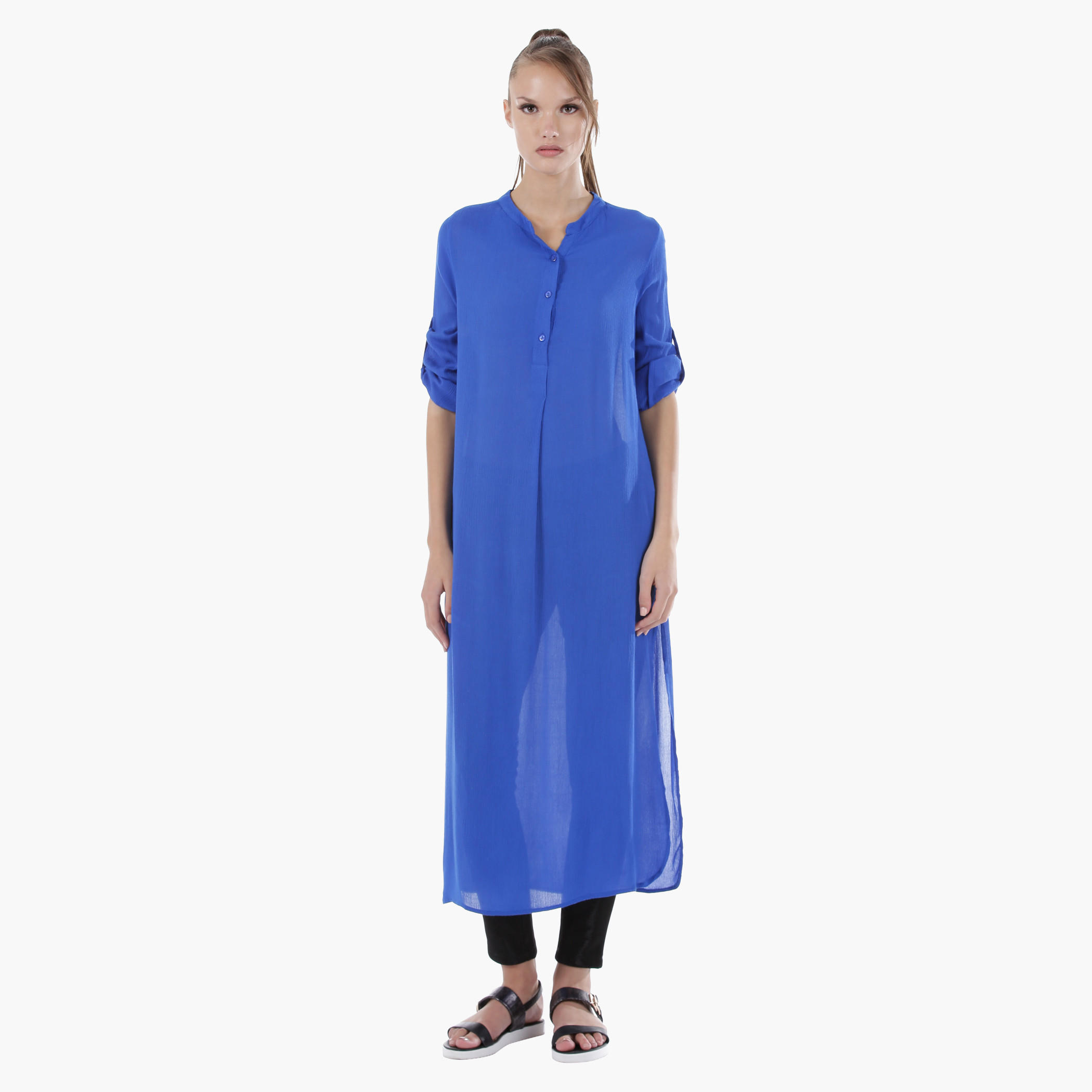 Long Tunic with Slit in Regular Fit-women-clothing-shirtsandblouses-blouses-image-10