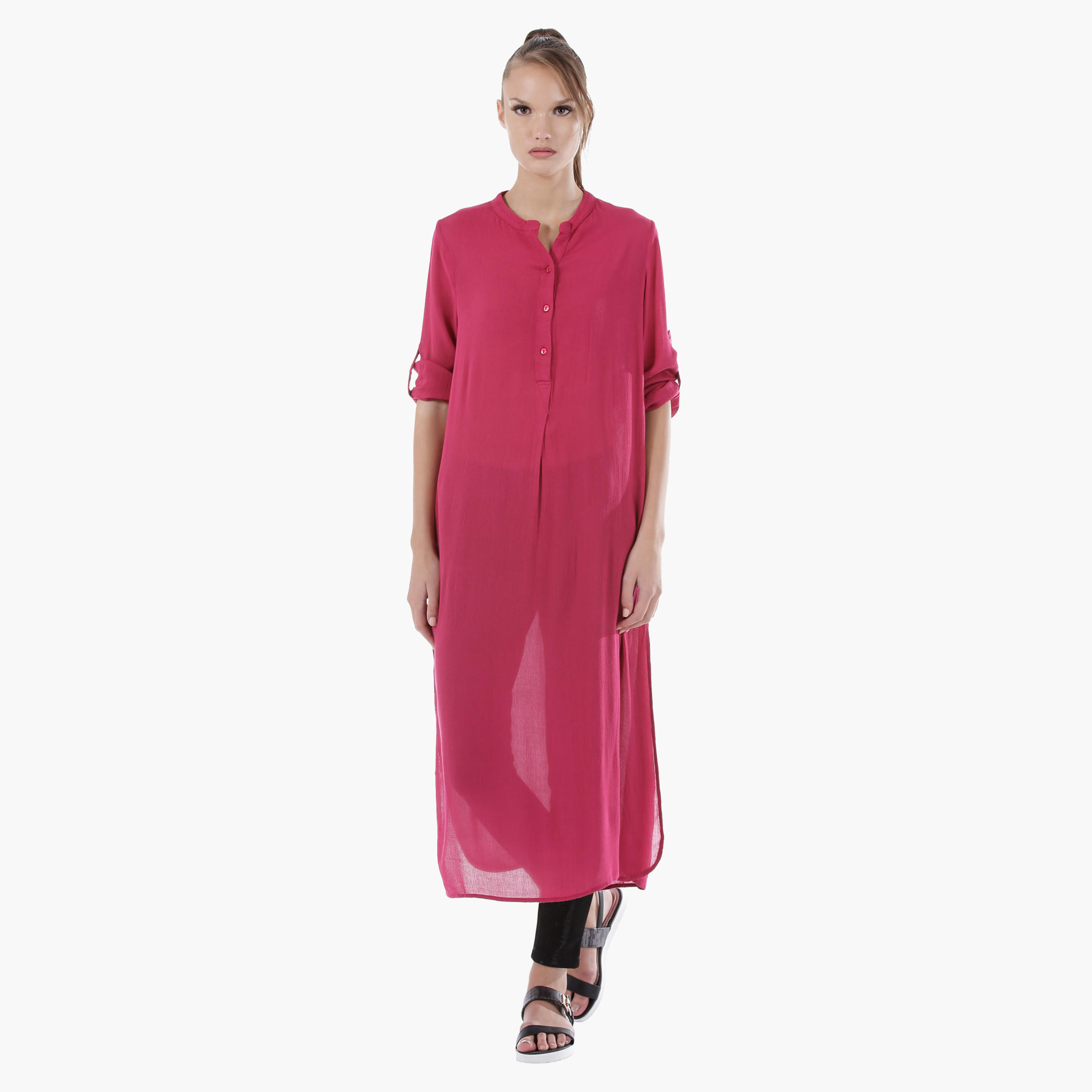 Long Tunic with Slit in Regular Fit-women-clothing-shirtsandblouses-blouses-image-6