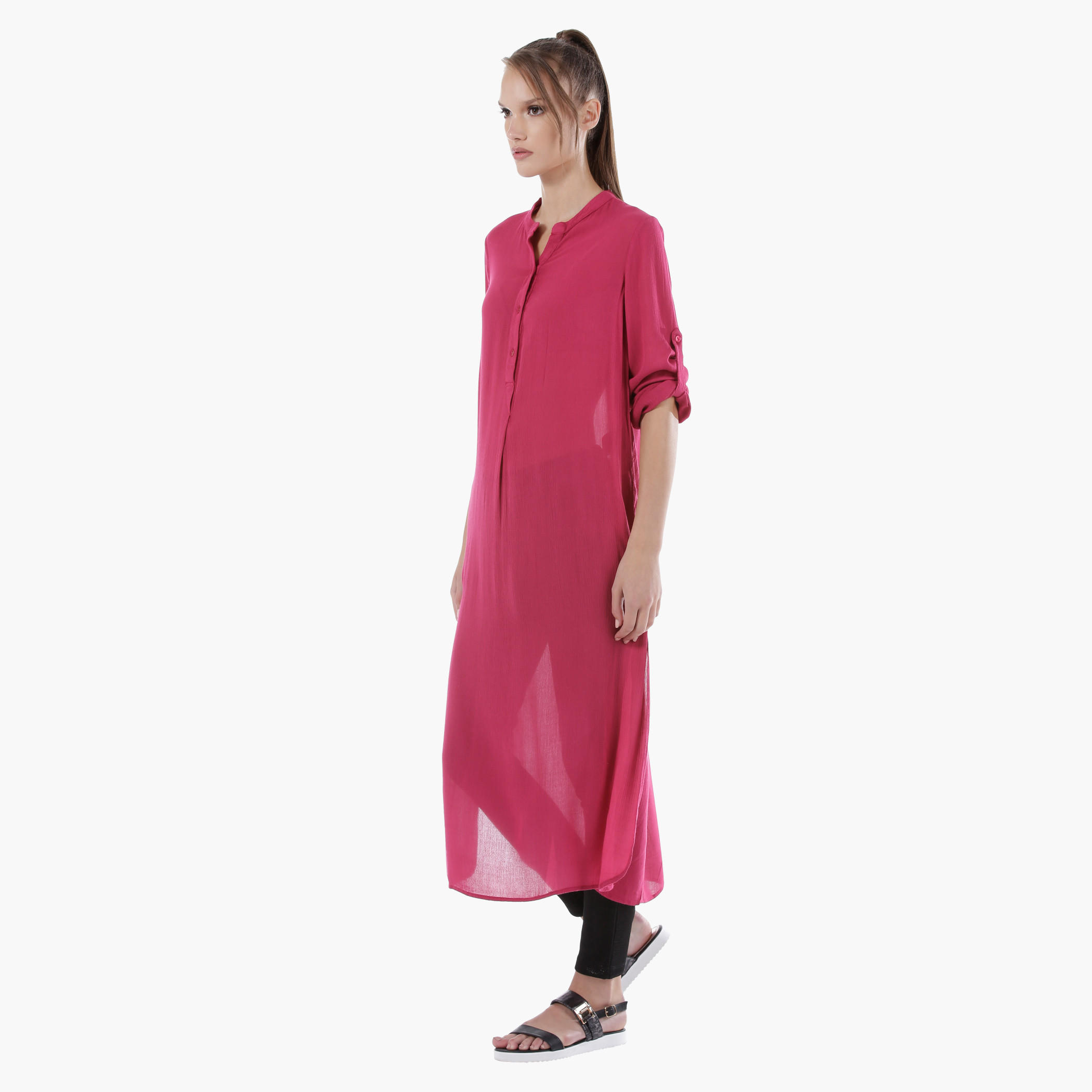 Long Tunic with Slit in Regular Fit-women-clothing-shirtsandblouses-blouses-image-4