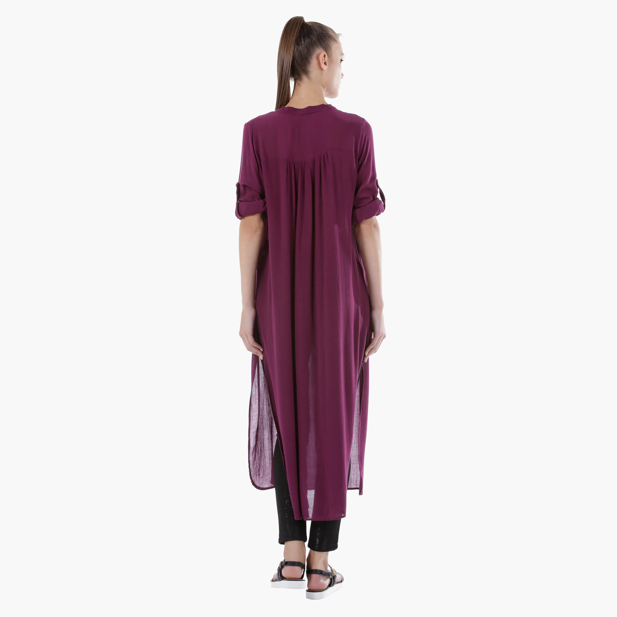 Long Tunic with Slit in Regular Fit-women-clothing-shirtsandblouses-blouses-image-1