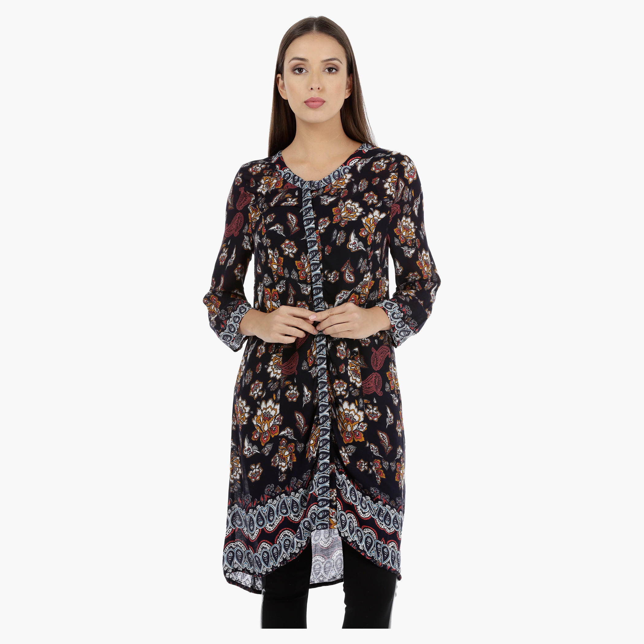 Printed Tunic with Scoop neck-women-clothing-shirtsandblouses-blouses-image-1