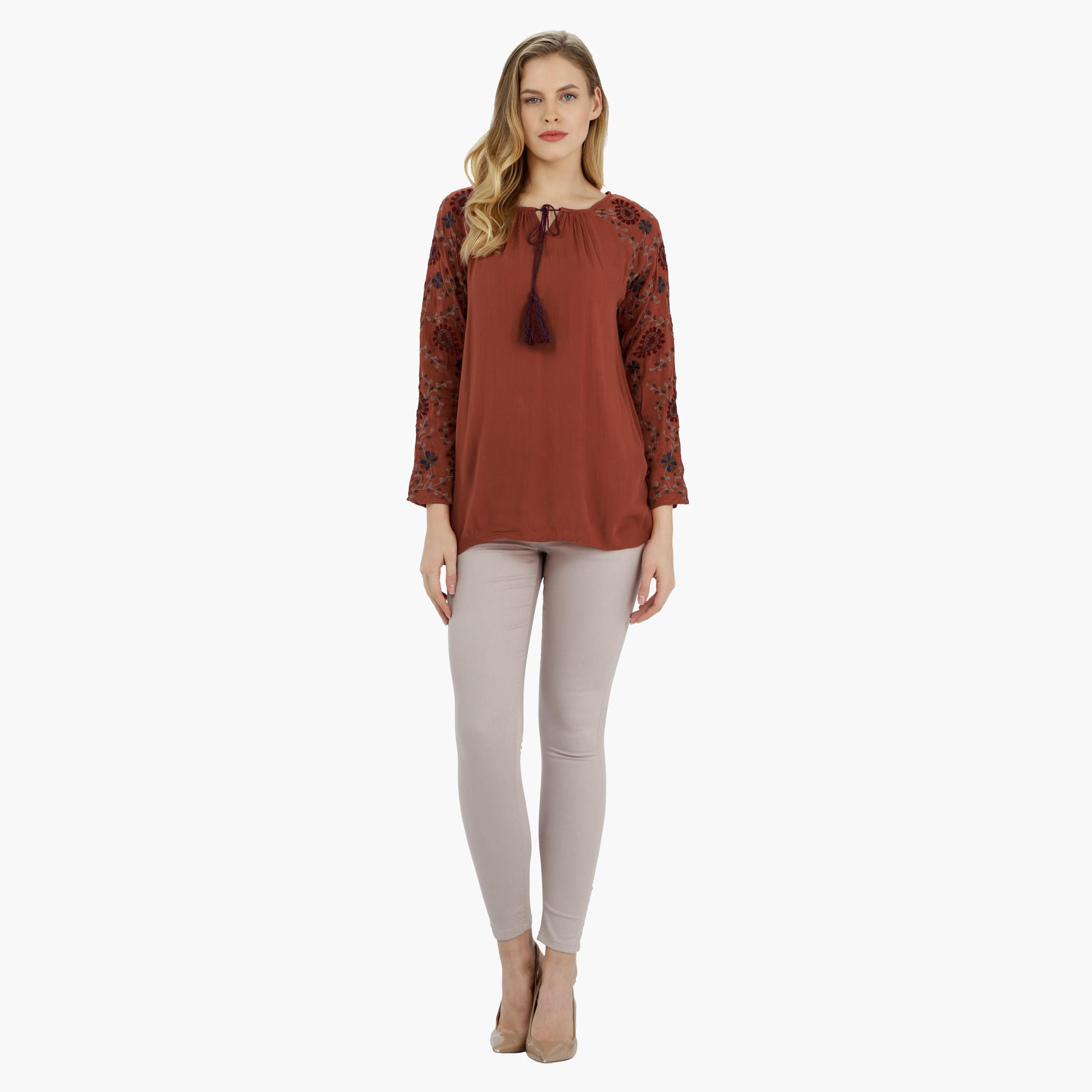 Long Sleeves Top with Embroidery Detail-women-clothing-shirtsandblouses-blouses-image-5
