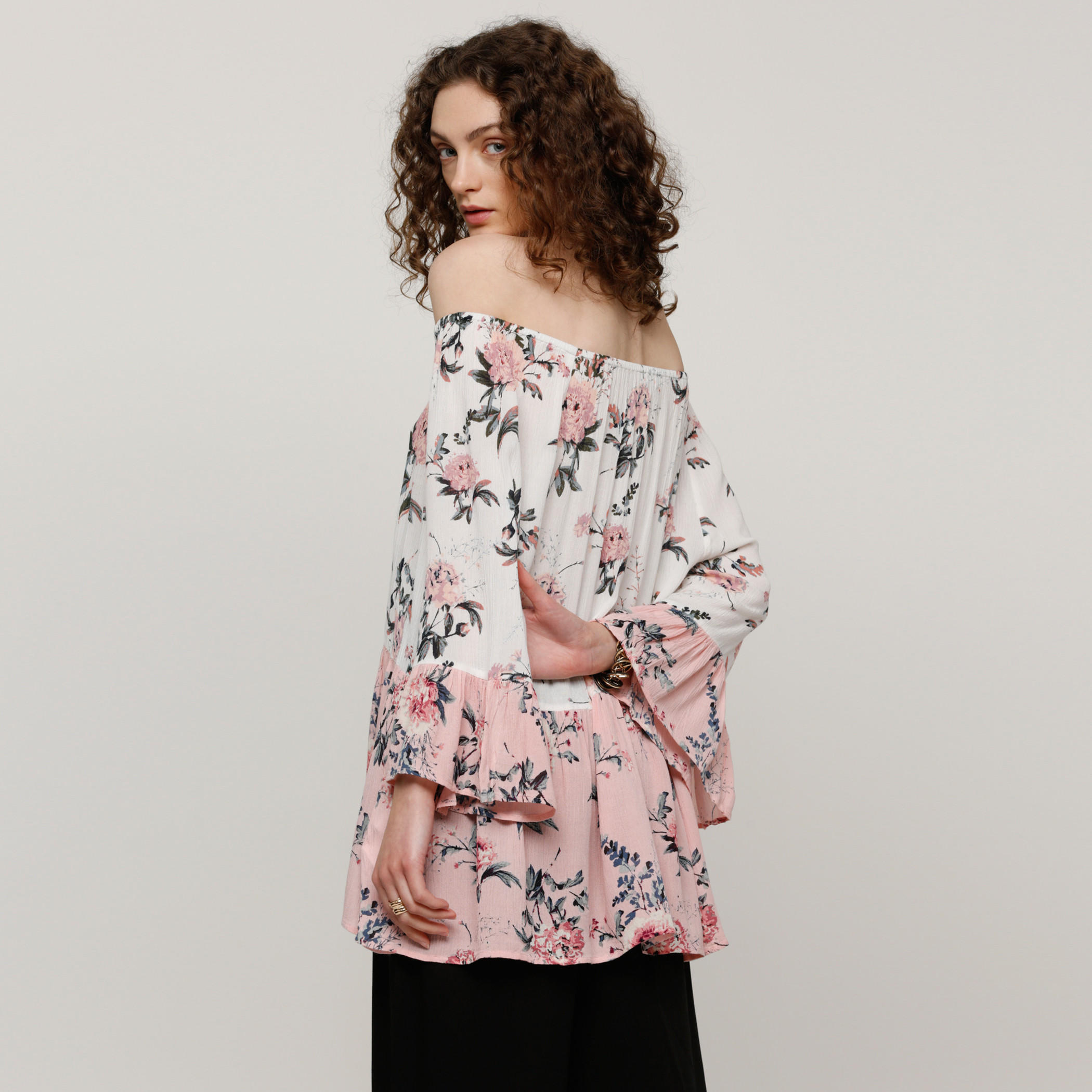 Printed Off Shoulder Top with Long Sleeves-women-clothing-shirtsandblouses-blouses-image-2