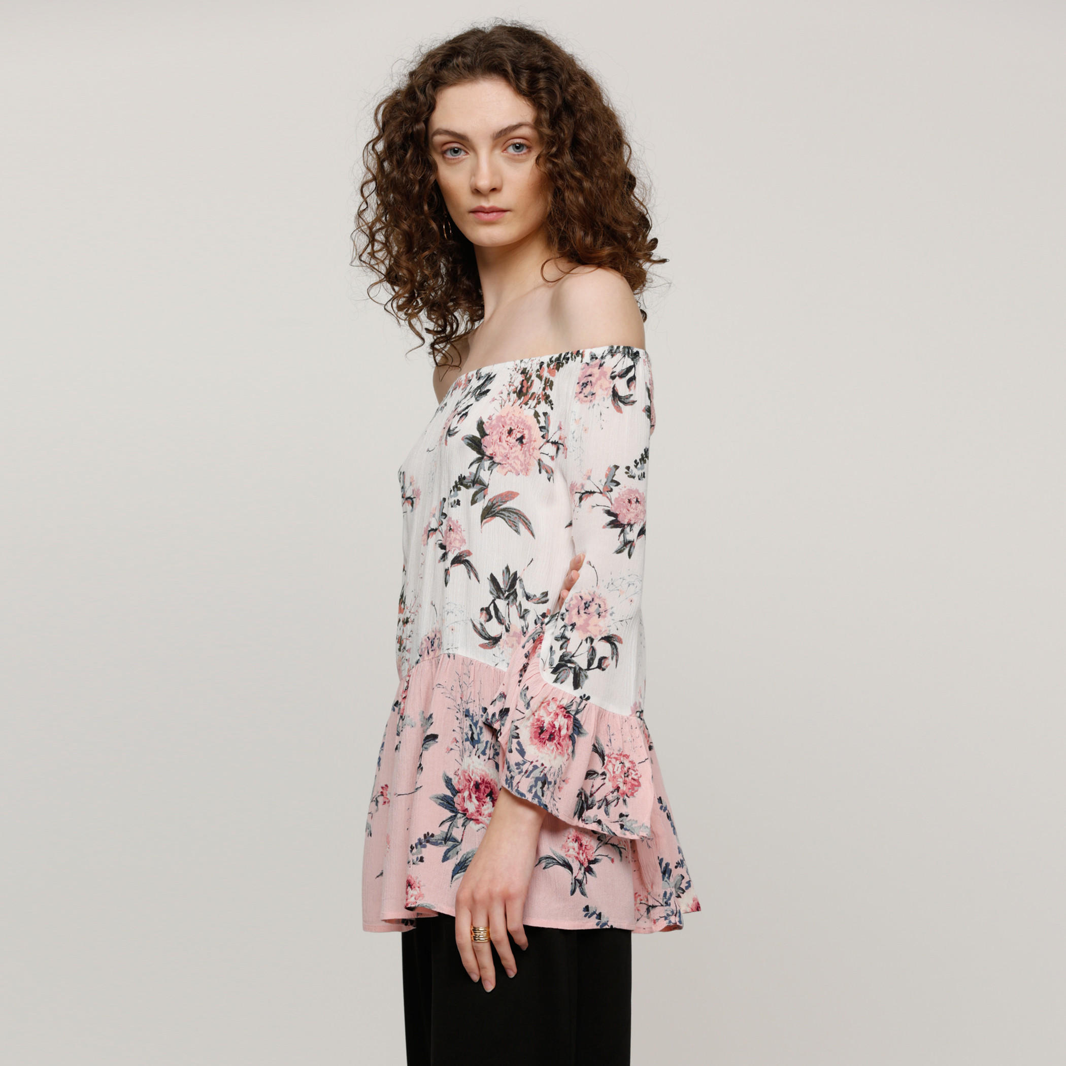 Printed Off Shoulder Top with Long Sleeves-women-clothing-shirtsandblouses-blouses-image-3