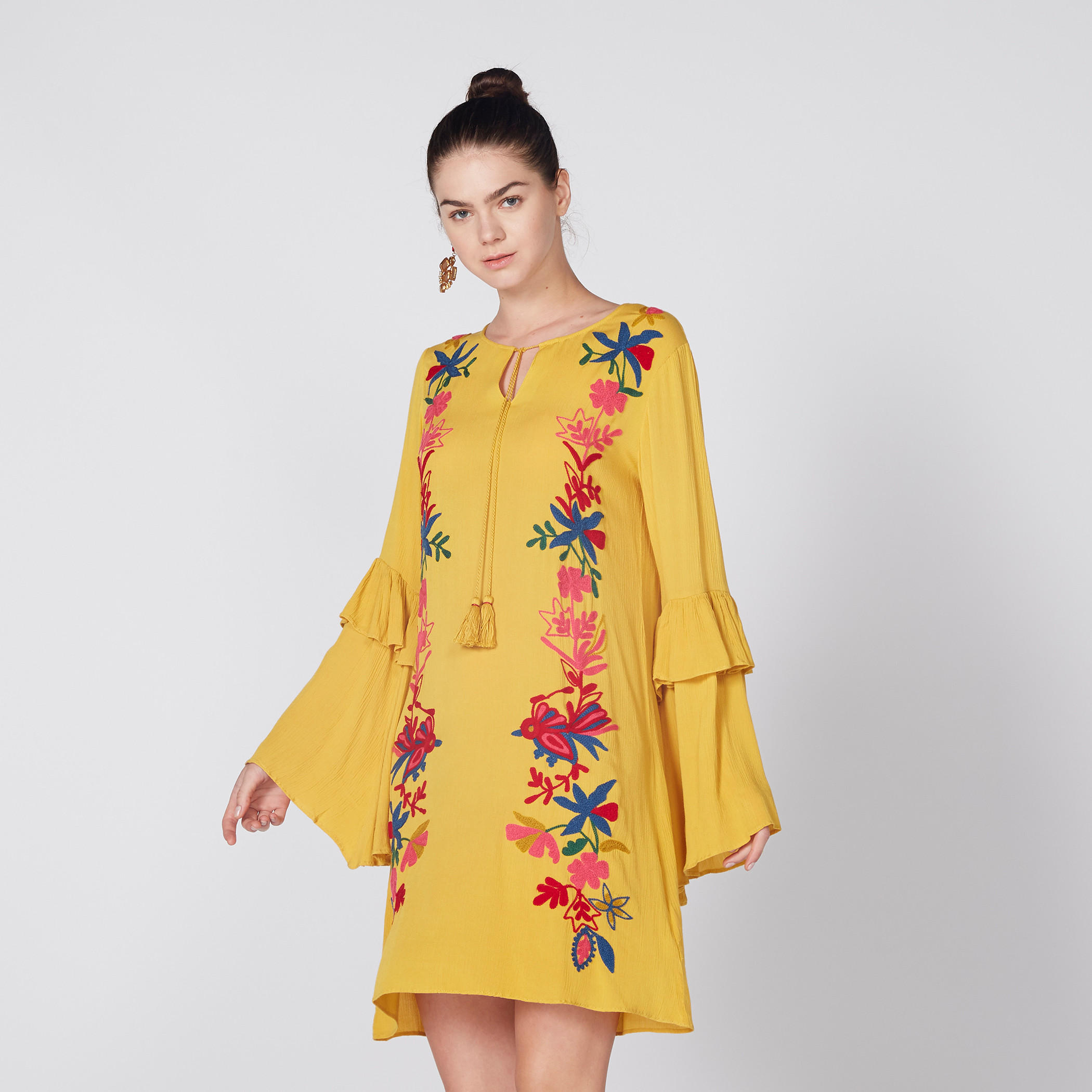 فستان مطرّز بأكمام بطبقات-women-clothing-dresses-image-3