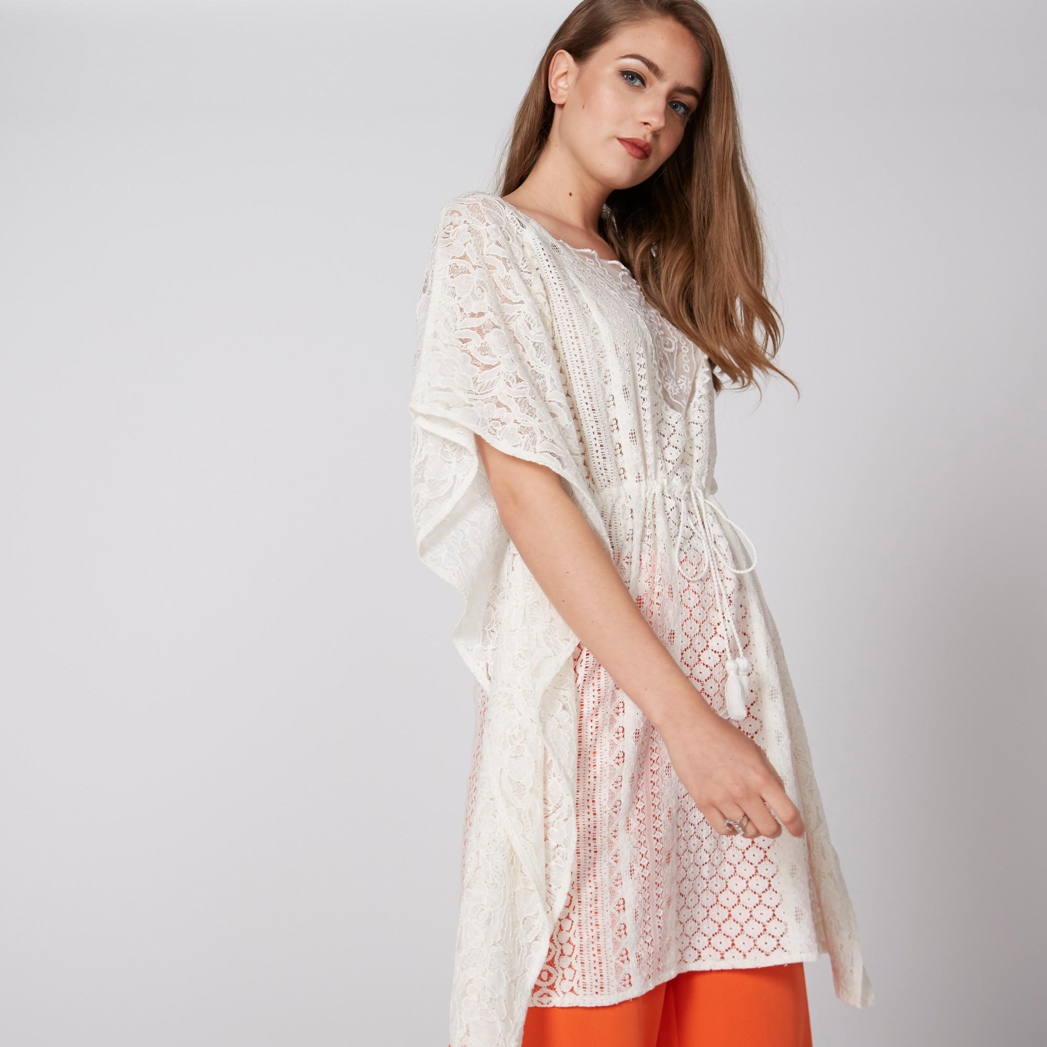 تونيك بأكمام واسعة ورباط وتفاصيل دانتيل-women-clothing-shirtsandblouses-blouses-image-4