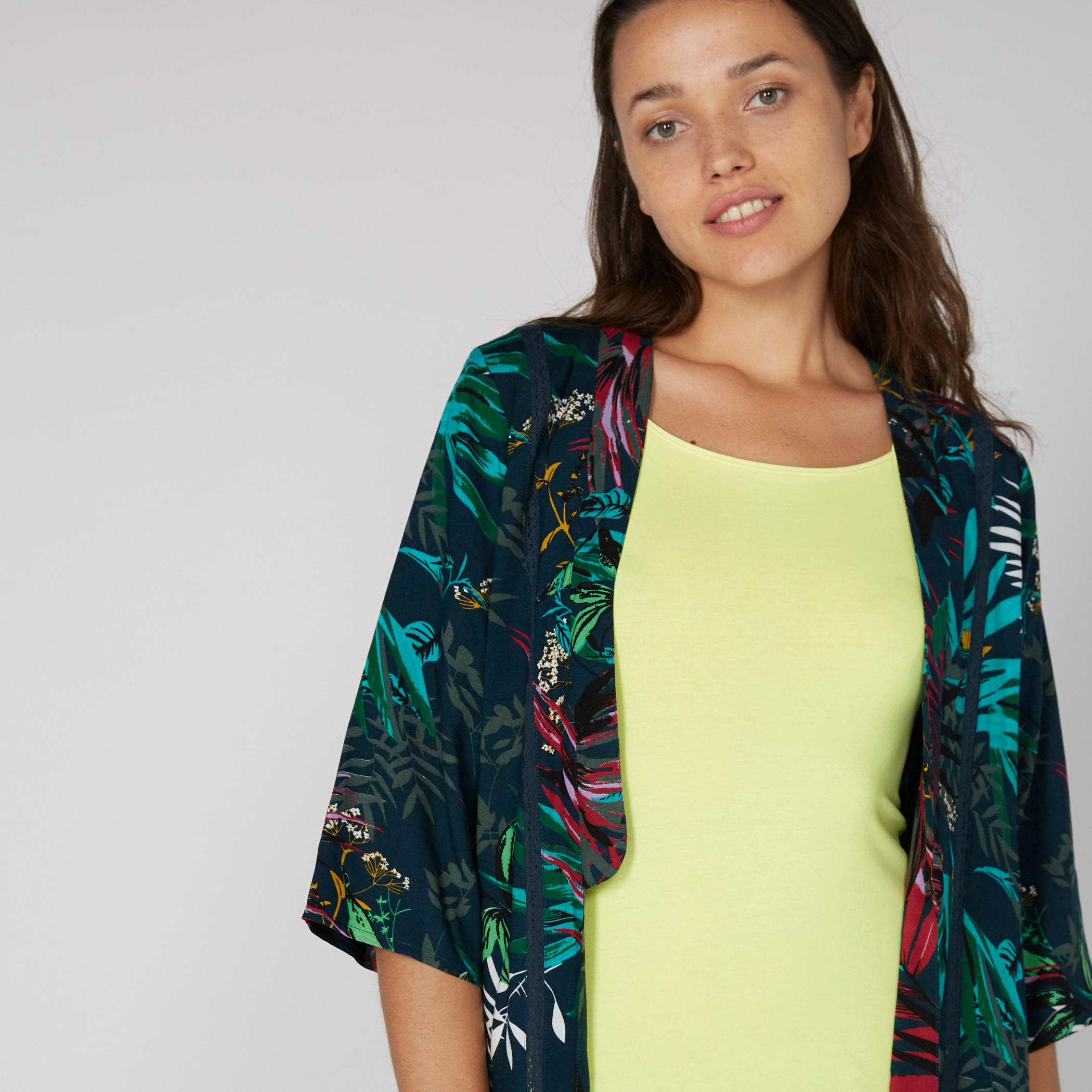 Printed Long Shrug with 3/4 Sleeves-women-winterwear-cardigansandjumpers-cardigans-image-2