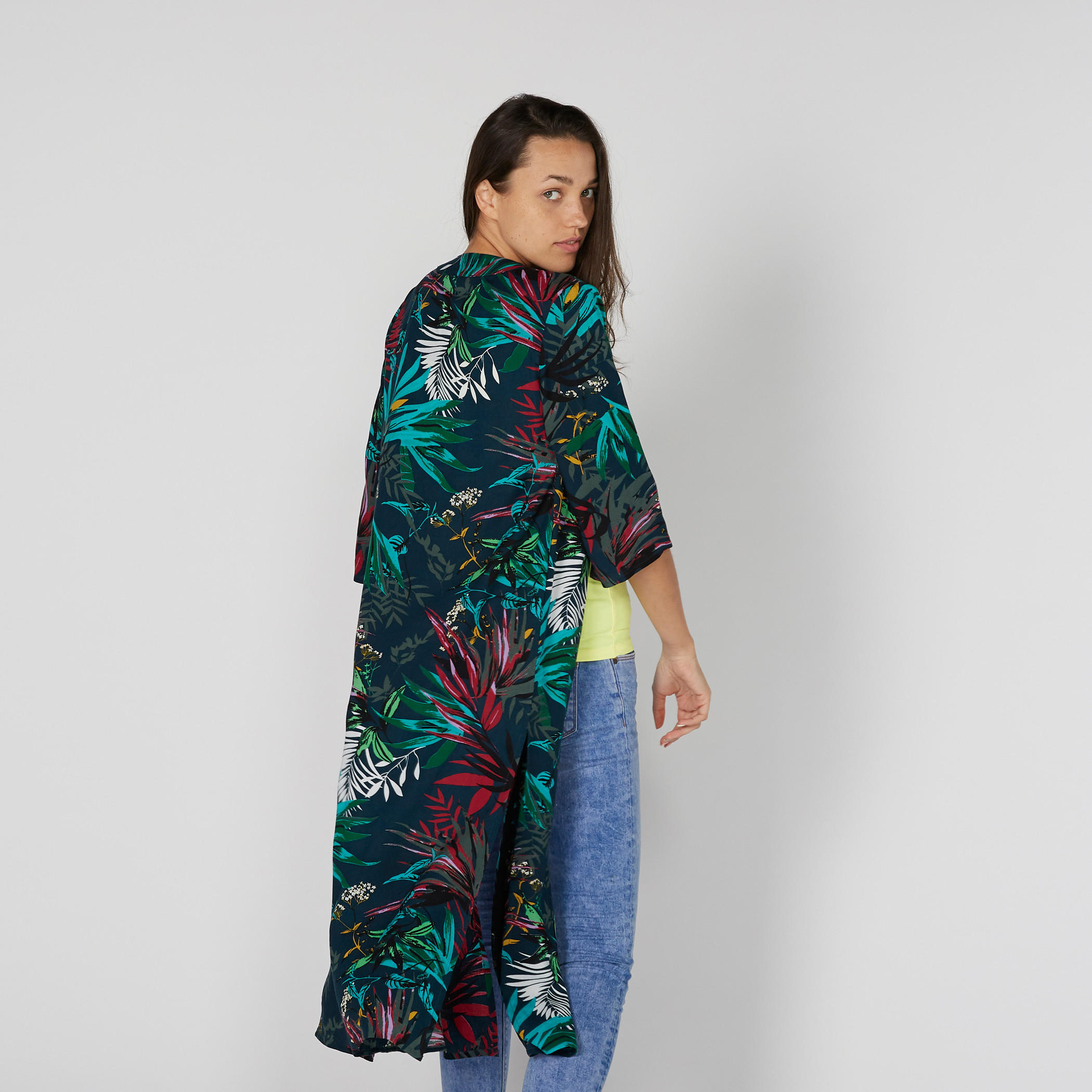 Printed Long Shrug with 3/4 Sleeves-women-winterwear-cardigansandjumpers-cardigans-image-3