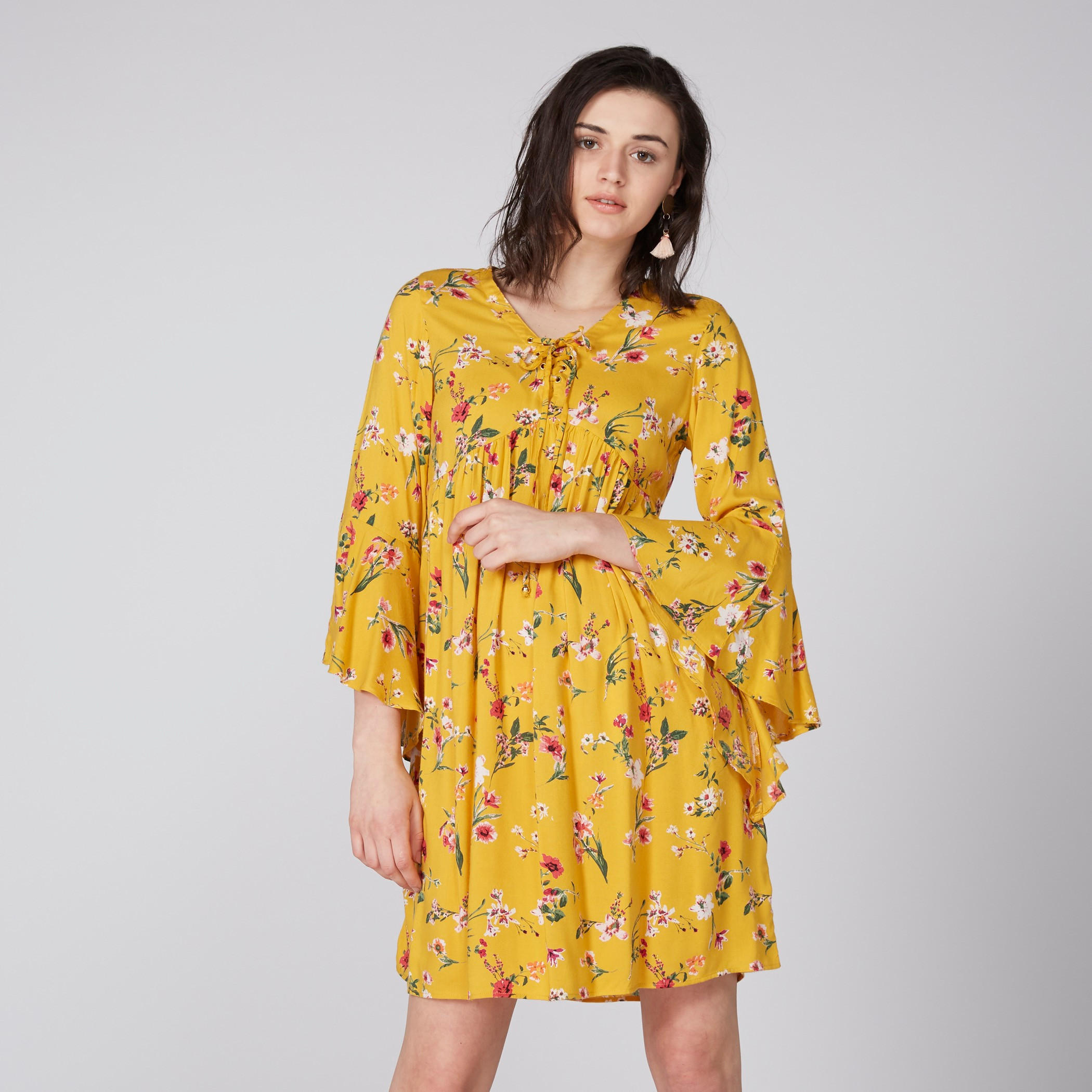 فستان متوسط الطول بأكمام طويلة وطبعات-women-clothing-dresses-image-1