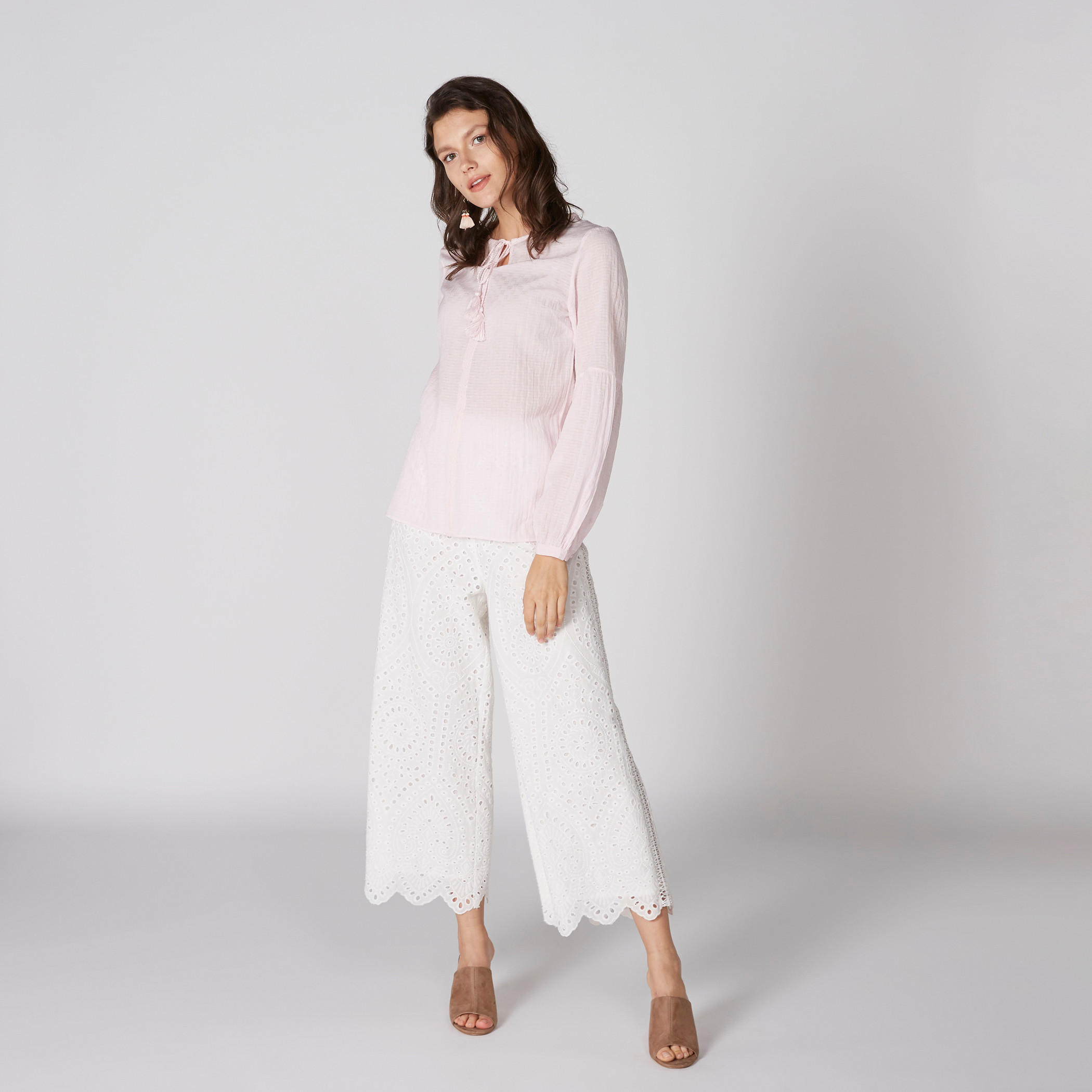 بلوزة بارزة الملمس بأكمام طويلة وأربطة-women-clothing-shirtsandblouses-blouses-image-3