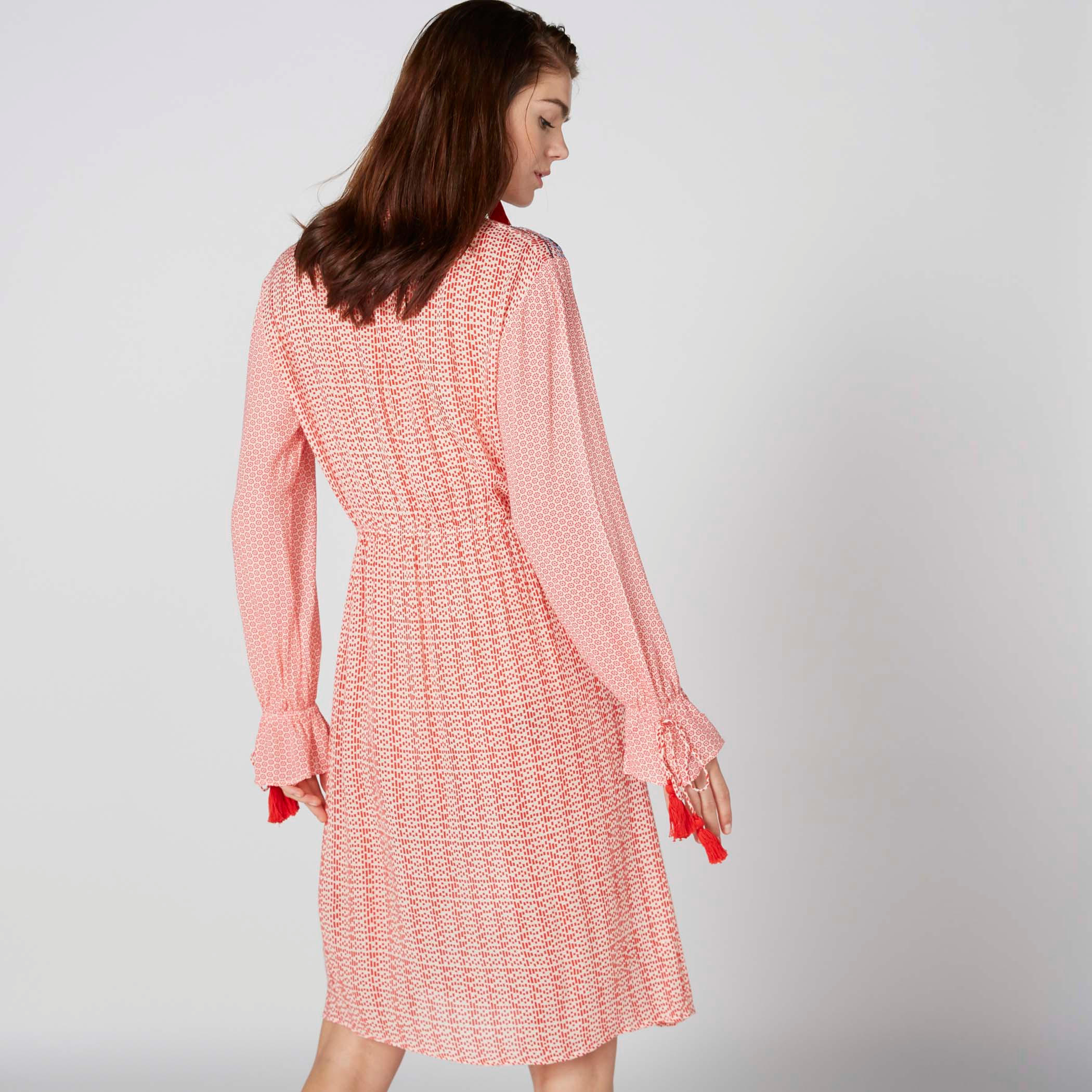 فستان متوسط الطول بطبعات وأكمام طويلة ورباط-women-clothing-dresses-image-3
