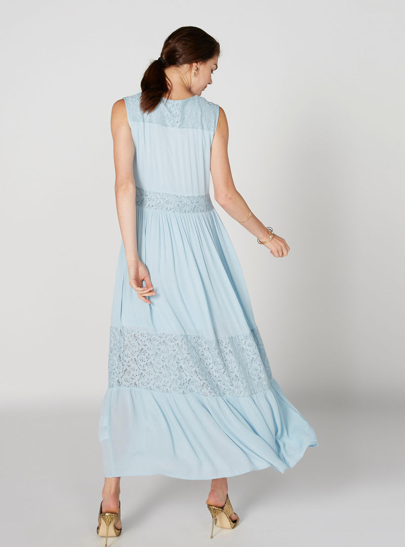 Sleeveless Maxi Dress with V-Neck and Lace Detail-women-clothing-dresses-image-3