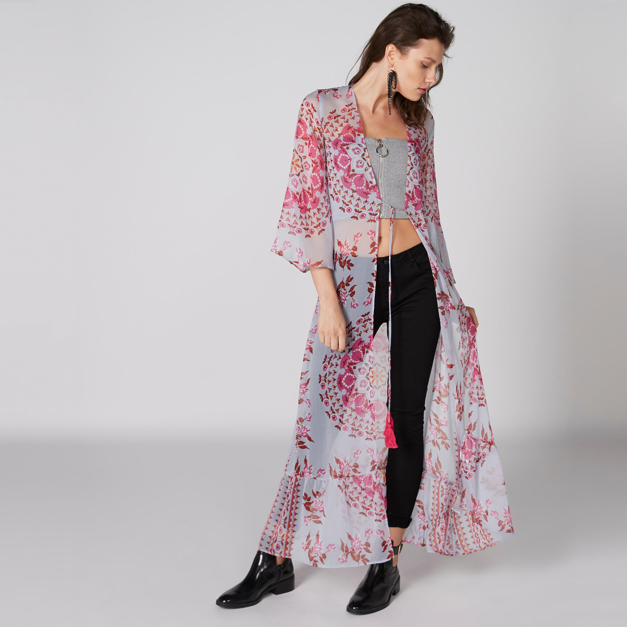 سترة طويلة بأكمام 3/4 وطبعات وأربطة-women-winterwear-cardigansandjumpers-cardigans-image-3