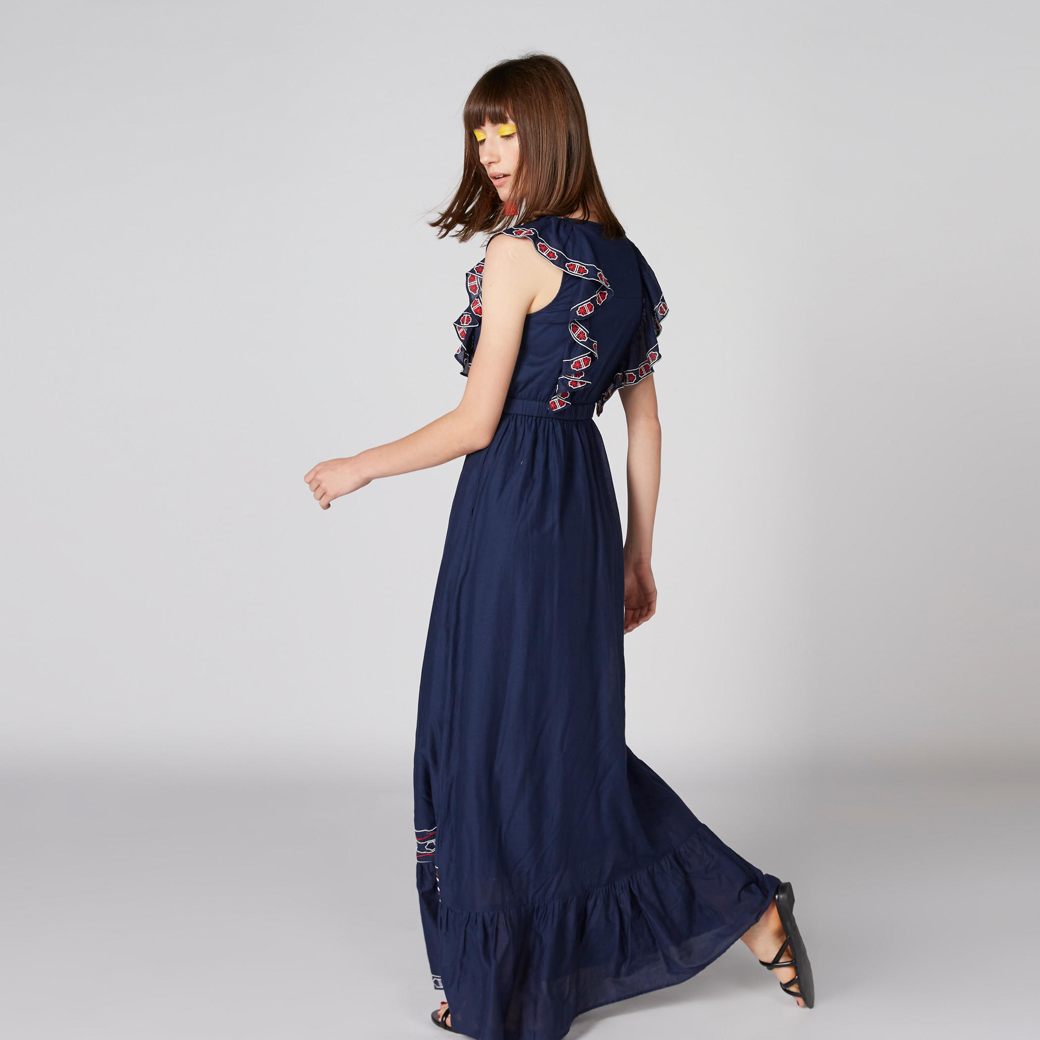 Sleeveless Maxi Dress with Embroidery and Ruffle Detail-women-clothing-dresses-image-2