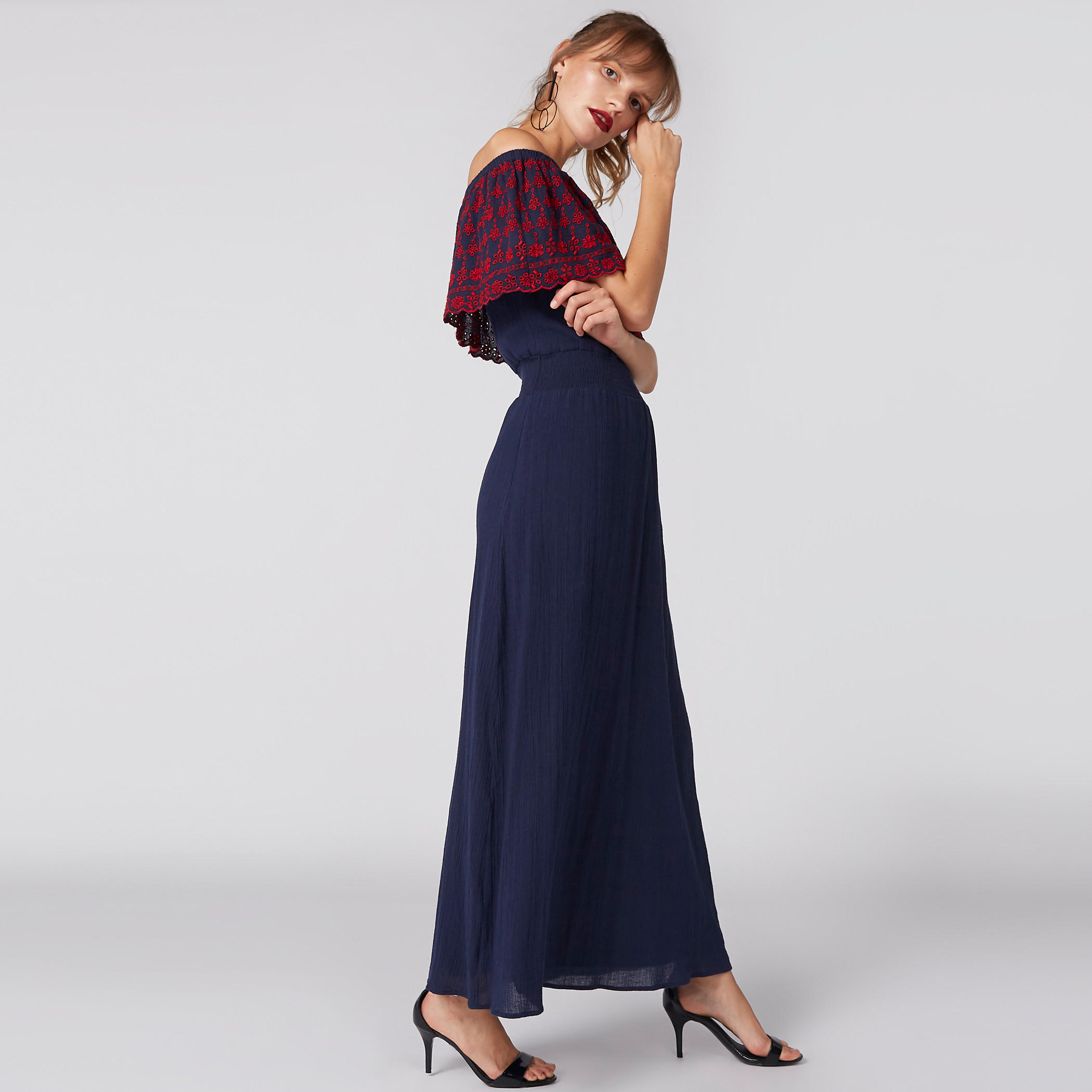 Off Shoulder Maxi Dress with Embroidery-women-clothing-dresses-image-2