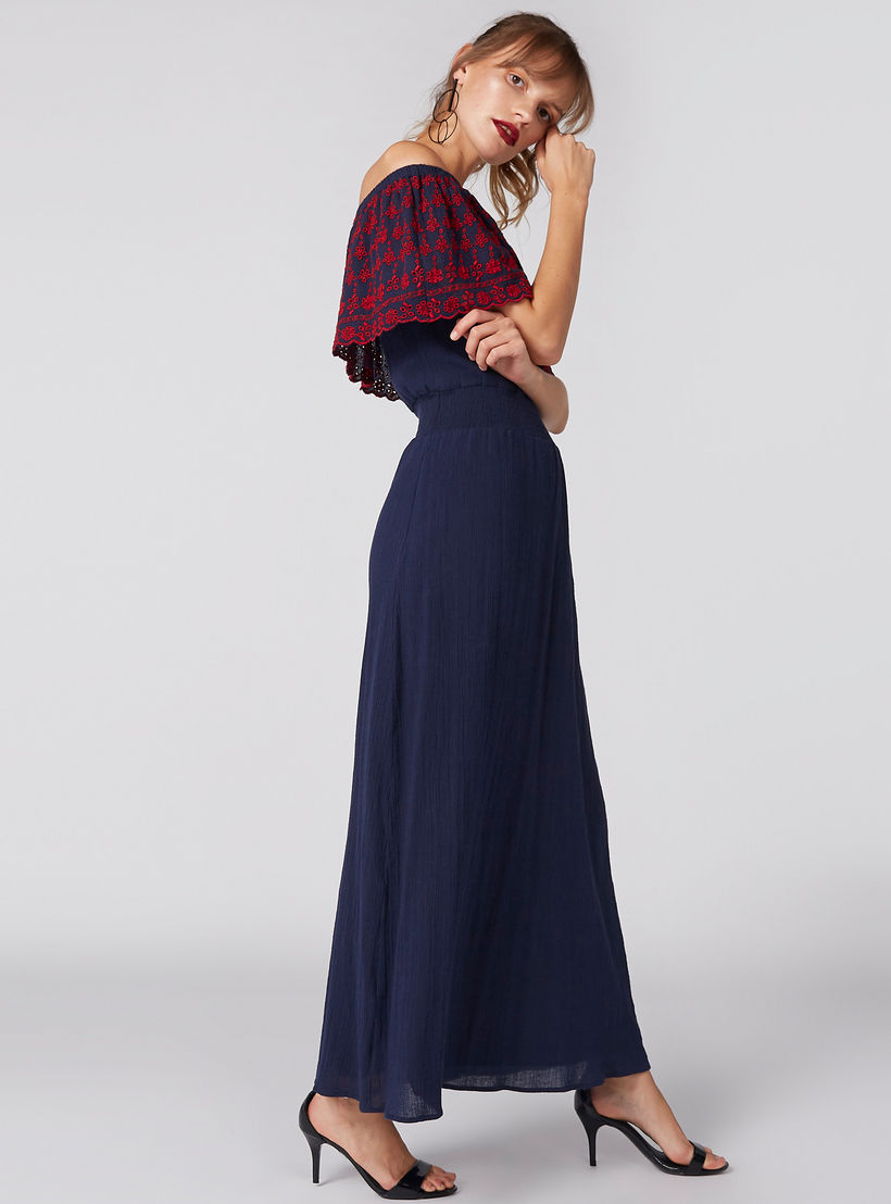 Off Shoulder Maxi Dress with Embroidery-women-clothing-dresses-image-2