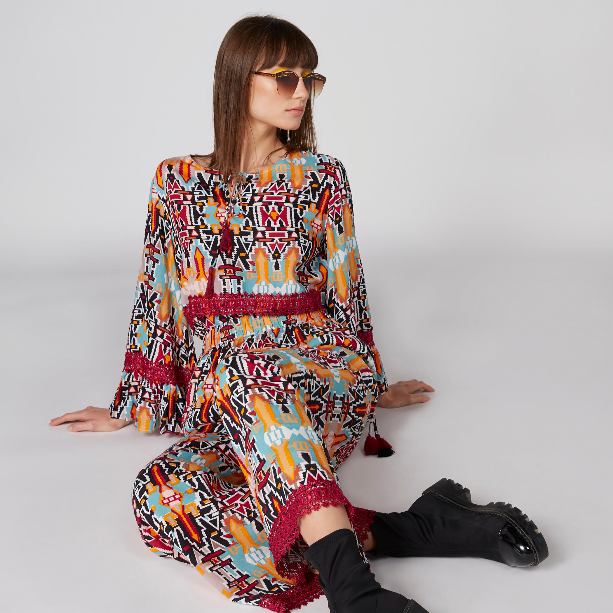 Printed Full Length Palazzo with Elastic Closure-women-clothing-bottoms-trousers-image-1