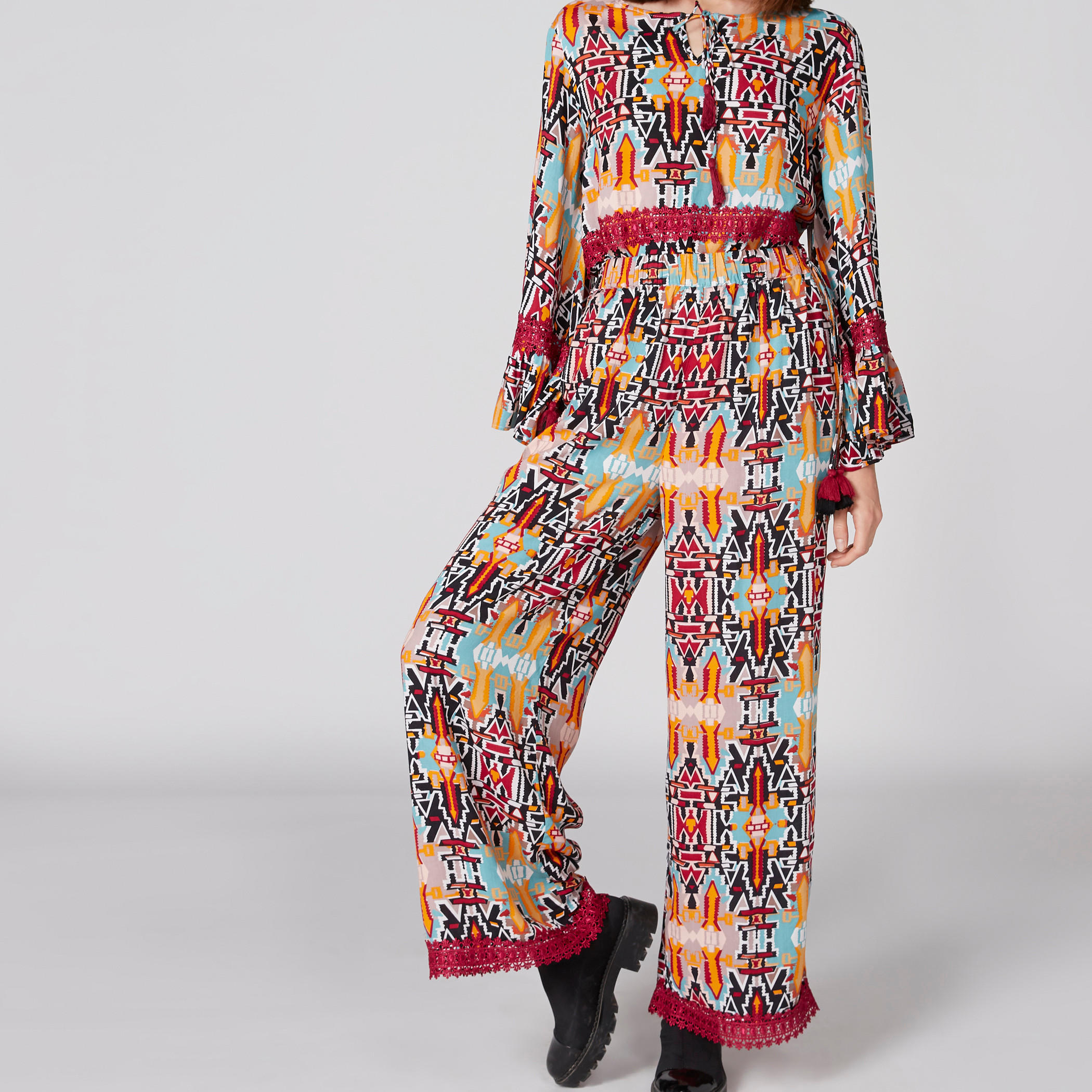 Printed Full Length Palazzo with Elastic Closure-women-clothing-bottoms-trousers-image-3