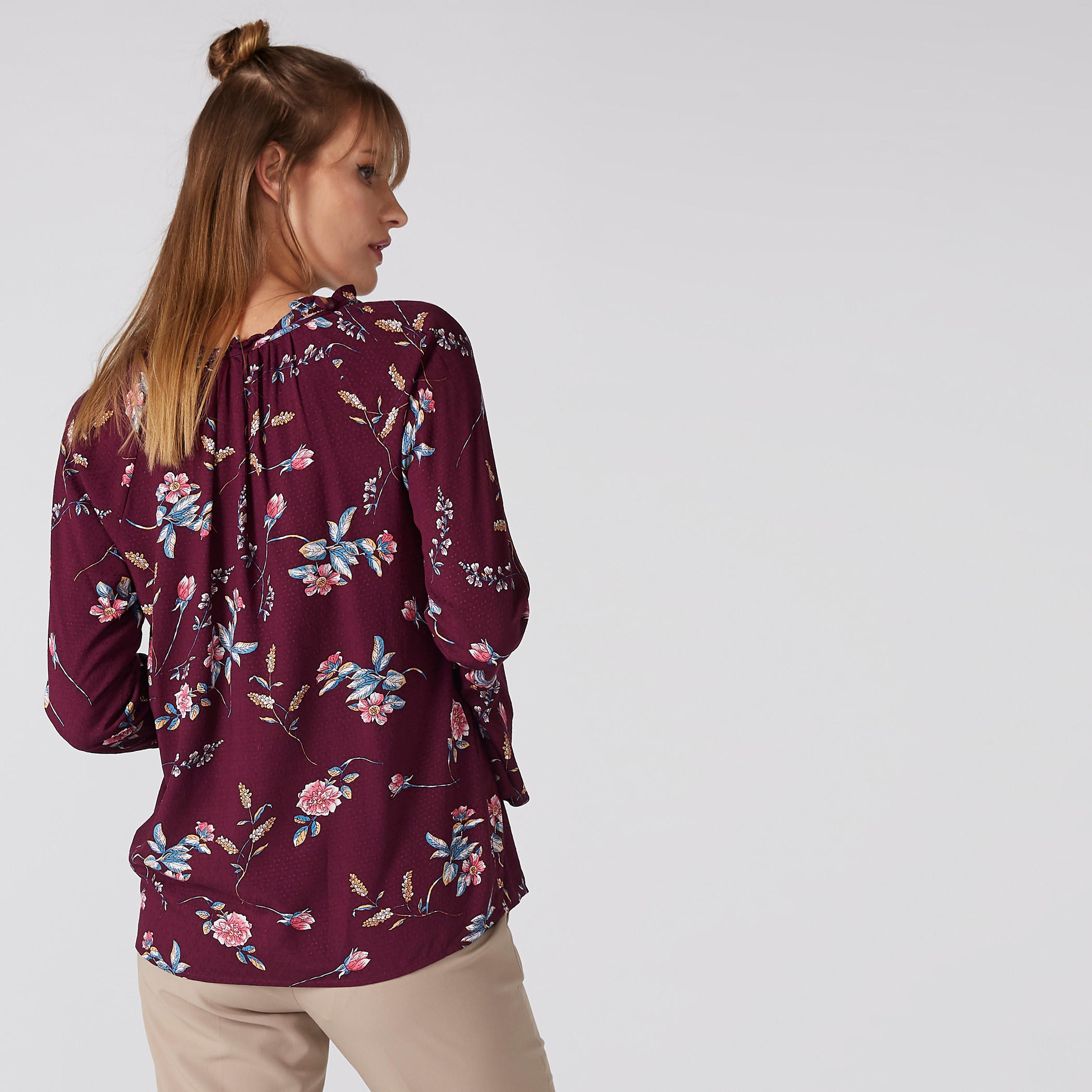 بلوزة بطبعات زهرية وأكمام طويلة وأربطة-women-clothing-shirtsandblouses-blouses-image-3