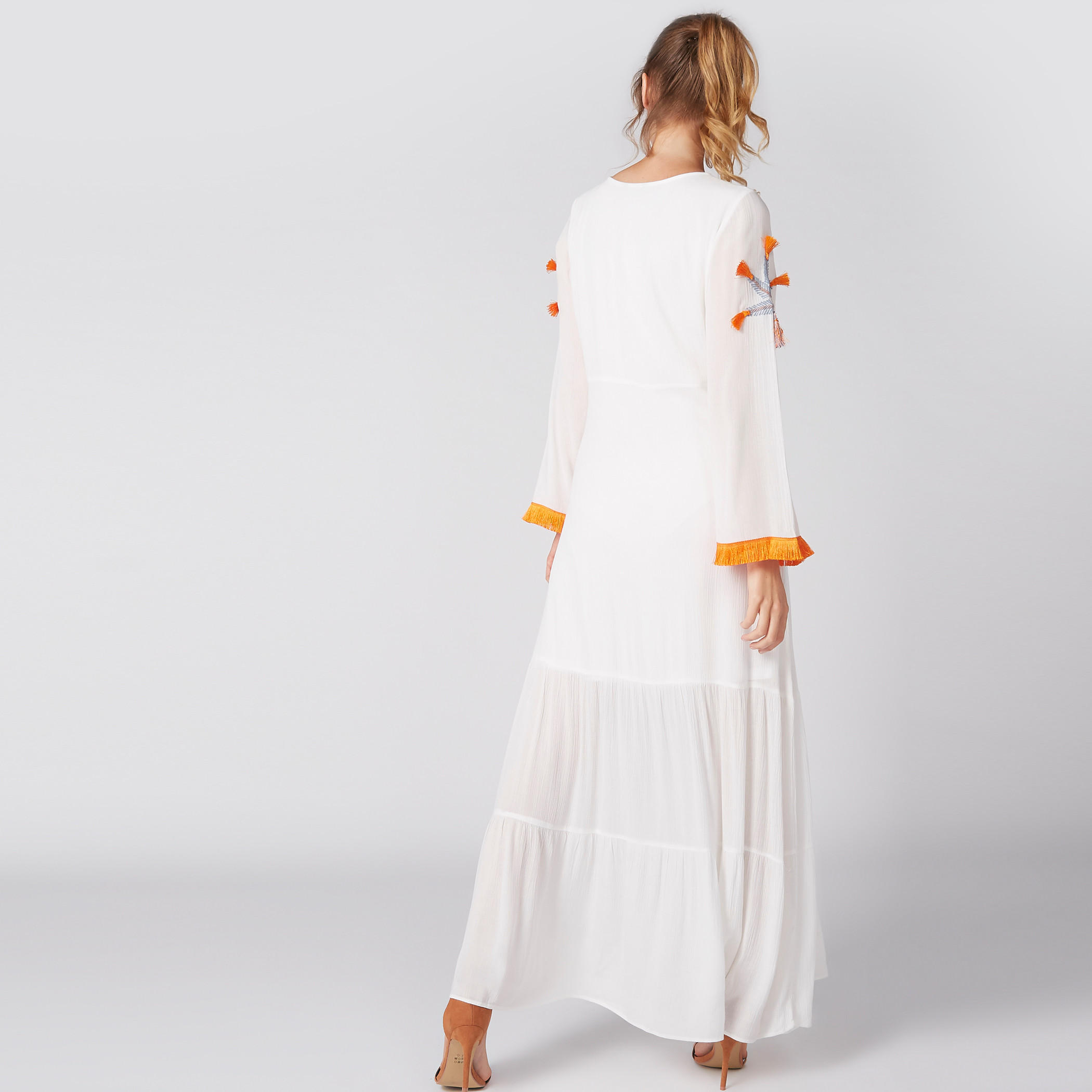 فستان ماكسي بأكمام طويلة وشراشيب-women-clothing-dresses-image-4