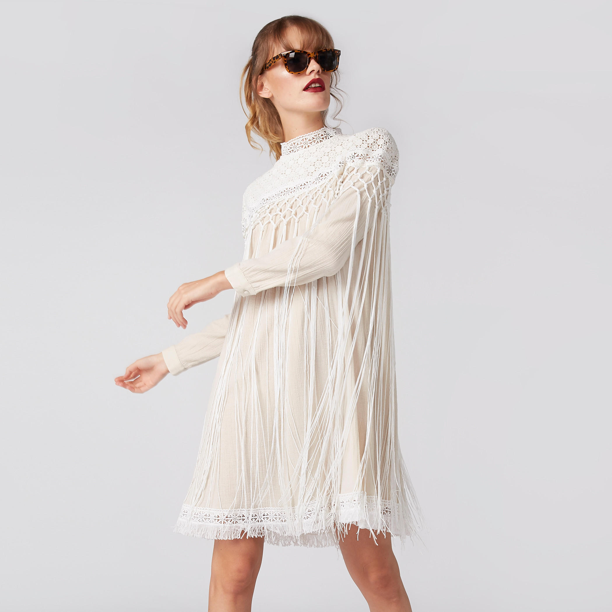 فستان مطرّز بأكمام طويلة وشراشيب-women-clothing-dresses-image-3