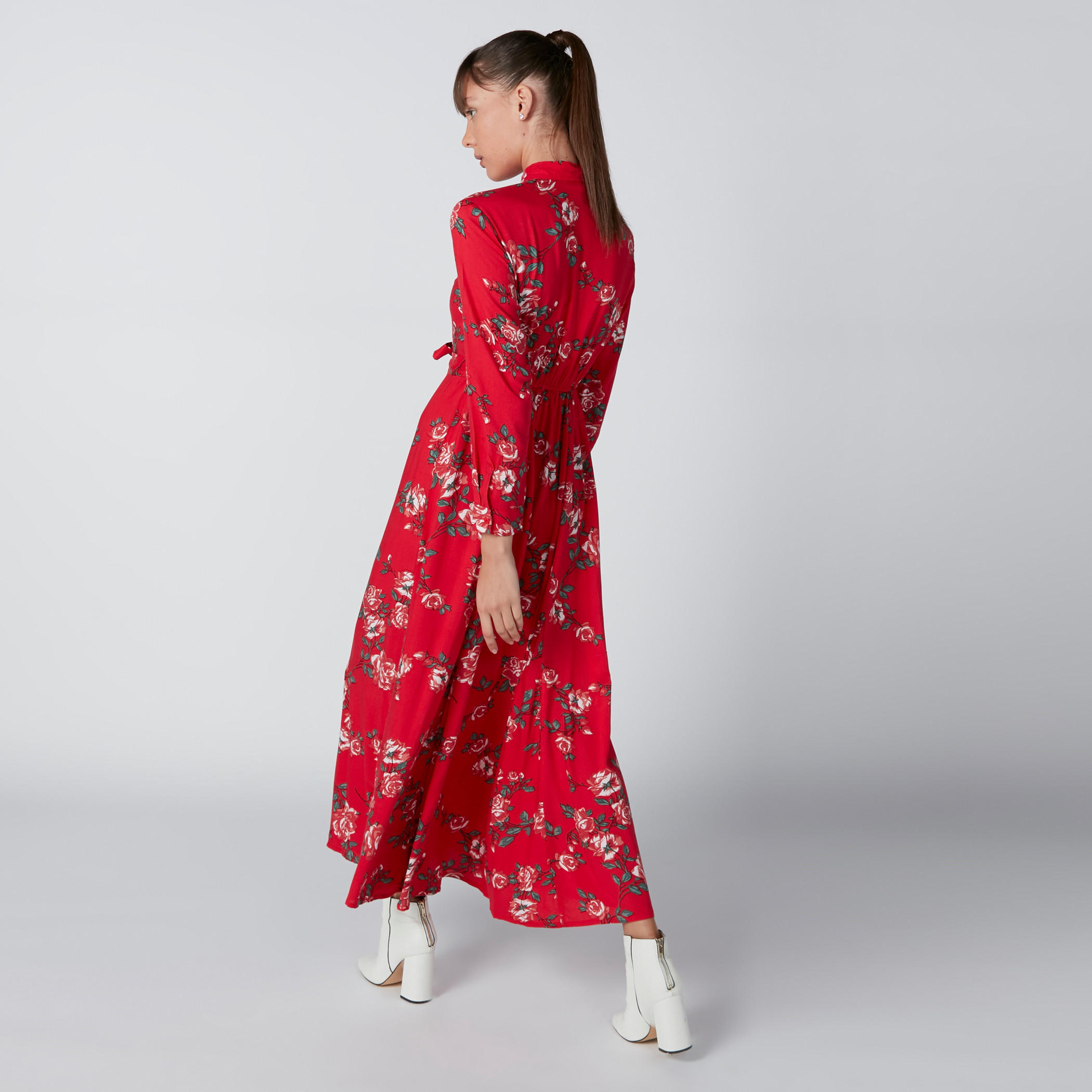 فستان إيه لاين بأكمام طويلة وأربطة وطبعات زهرية-women-clothing-dresses-image-2