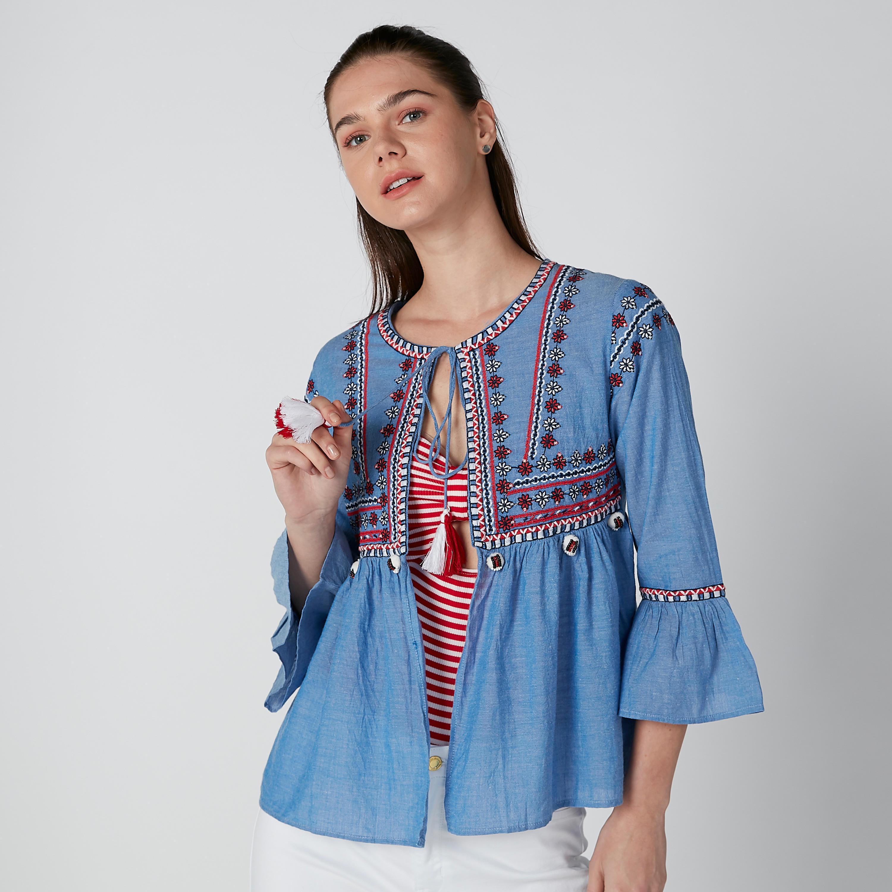 سترة مطرّزة بأربطة-women-winterwear-cardigansandjumpers-cardigans-image-4