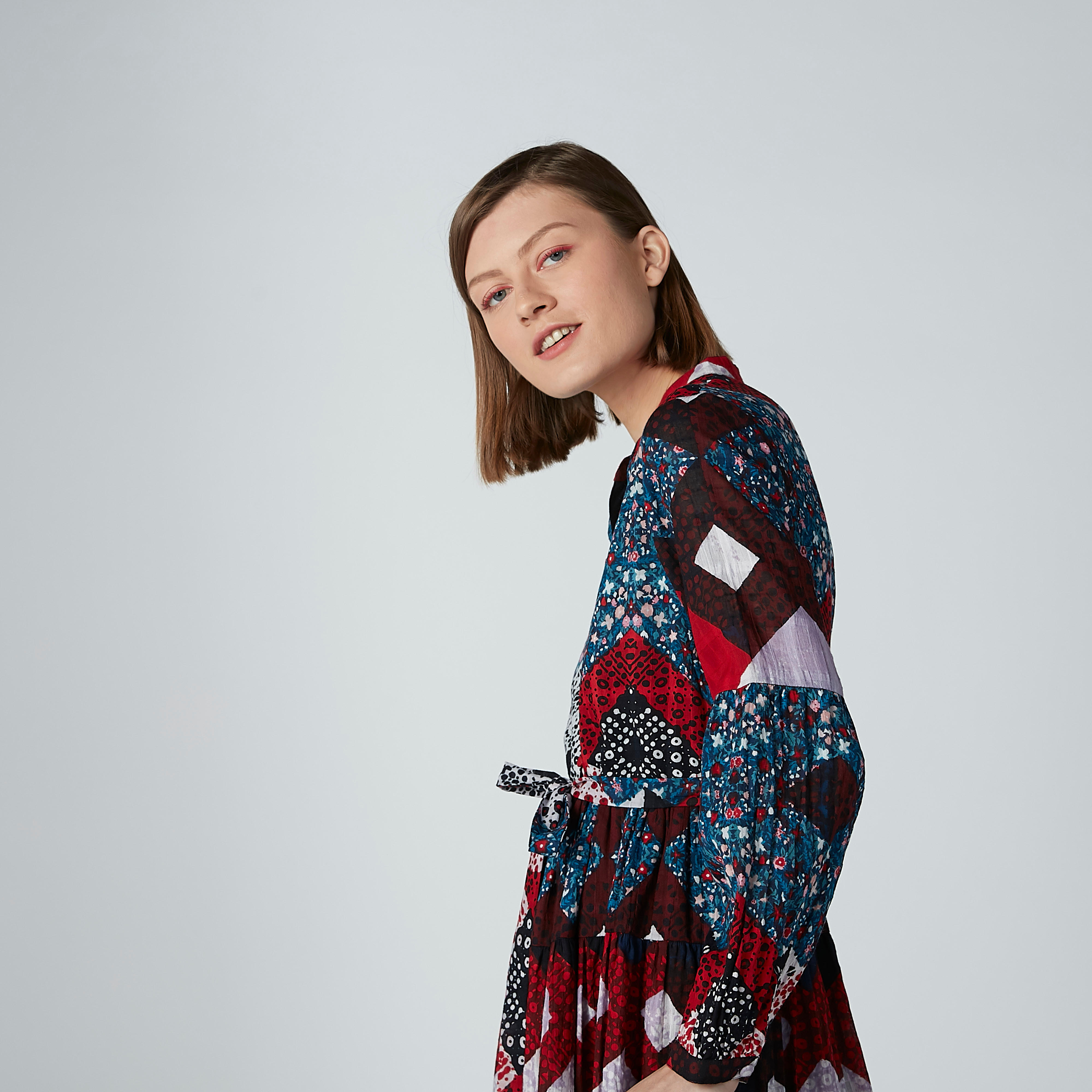 تونيك بياقة ماندارين وأربطة وطبعات-women-clothing-shirtsandblouses-blouses-image-6